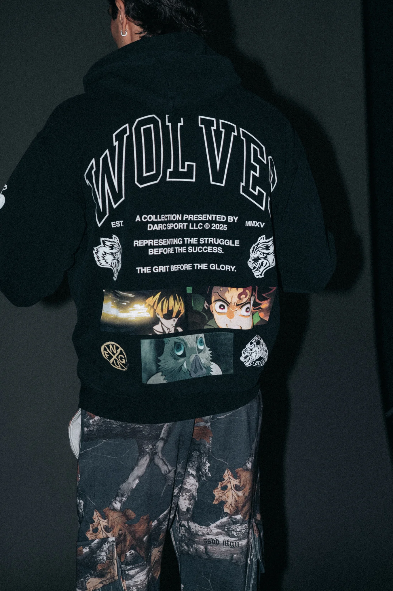 Don't Give Up "Pierce" Hoodie in Black - Image 2