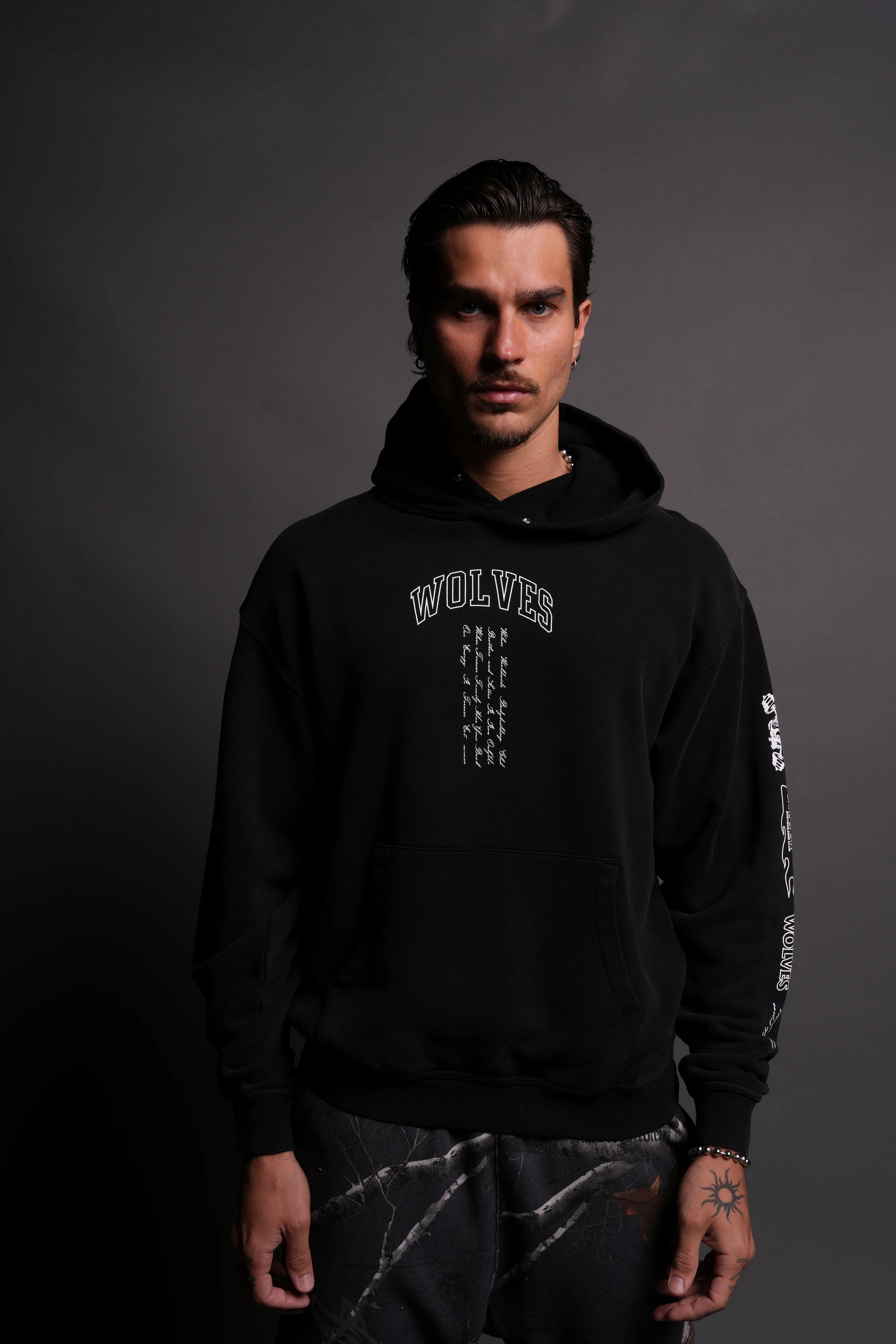 Don't Give Up "Pierce" Hoodie in Black - Image 4