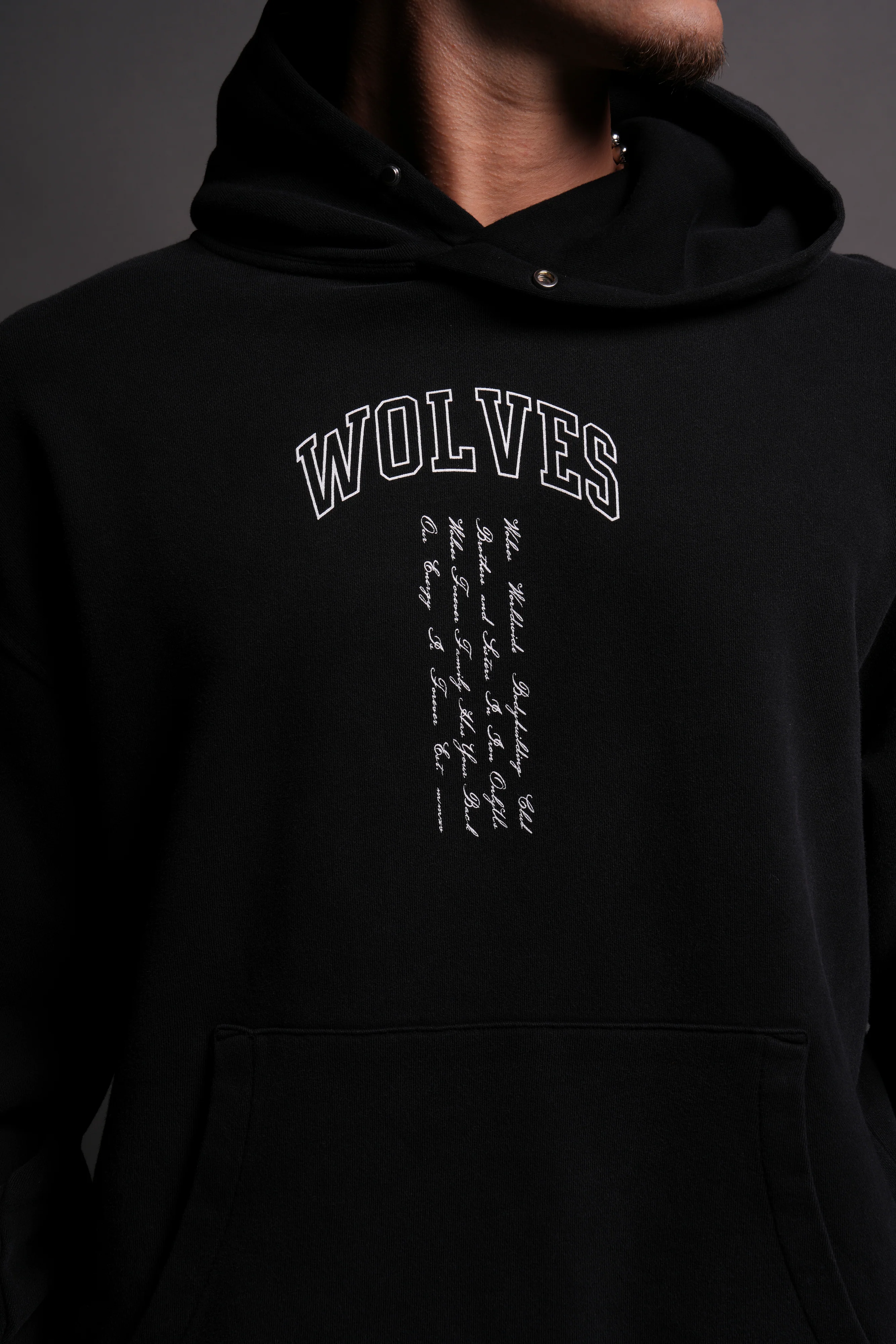 Don't Give Up "Pierce" Hoodie in Black - Image 5