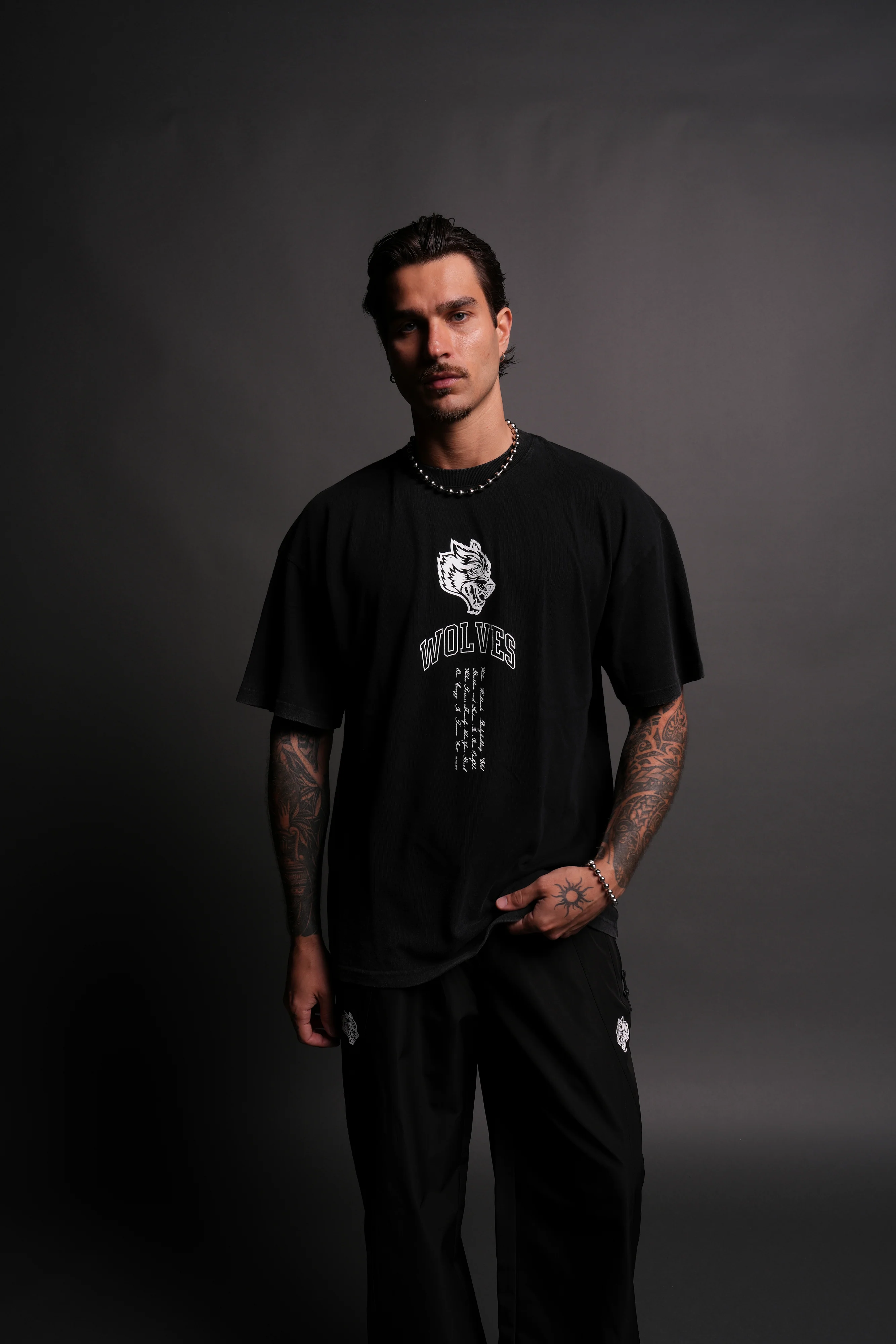 Don't Give Up "Premium" Oversized Tee in Black - Image 2