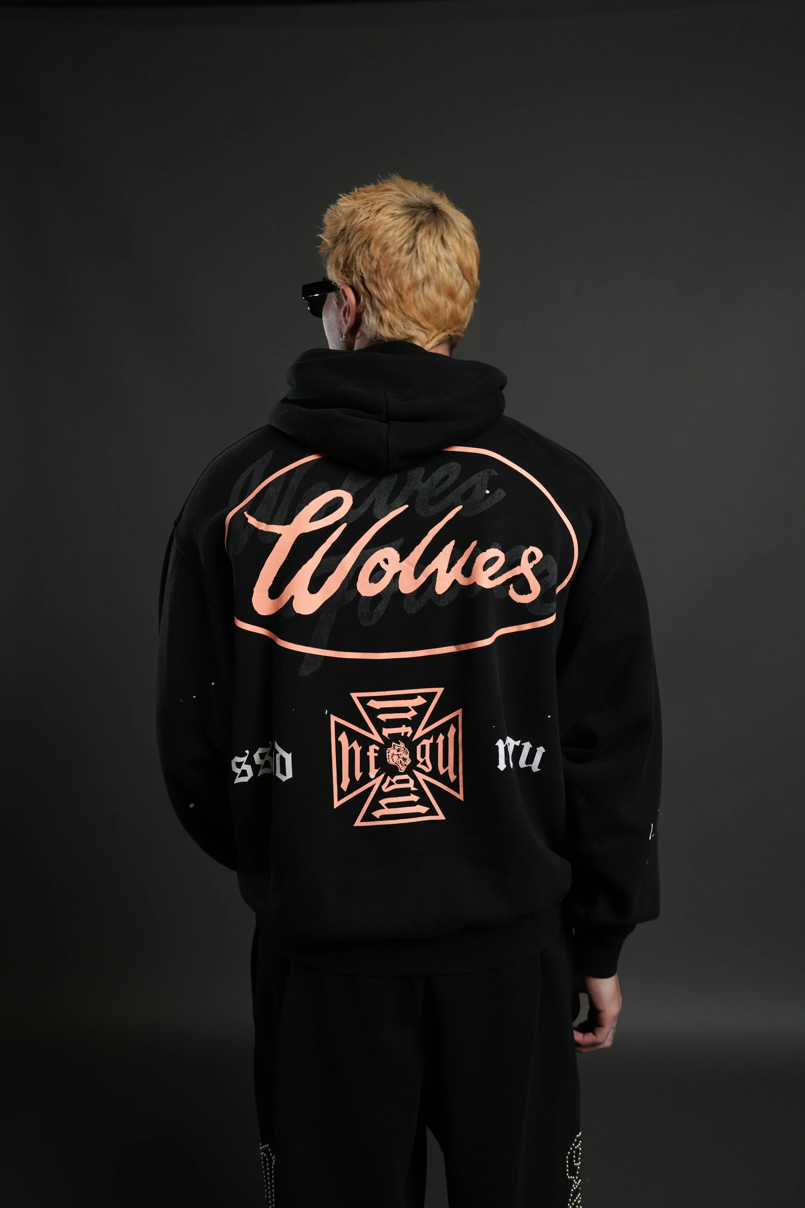 DSA FRVR "Pierce" Hoodie in Black Drift Wash - Image 4