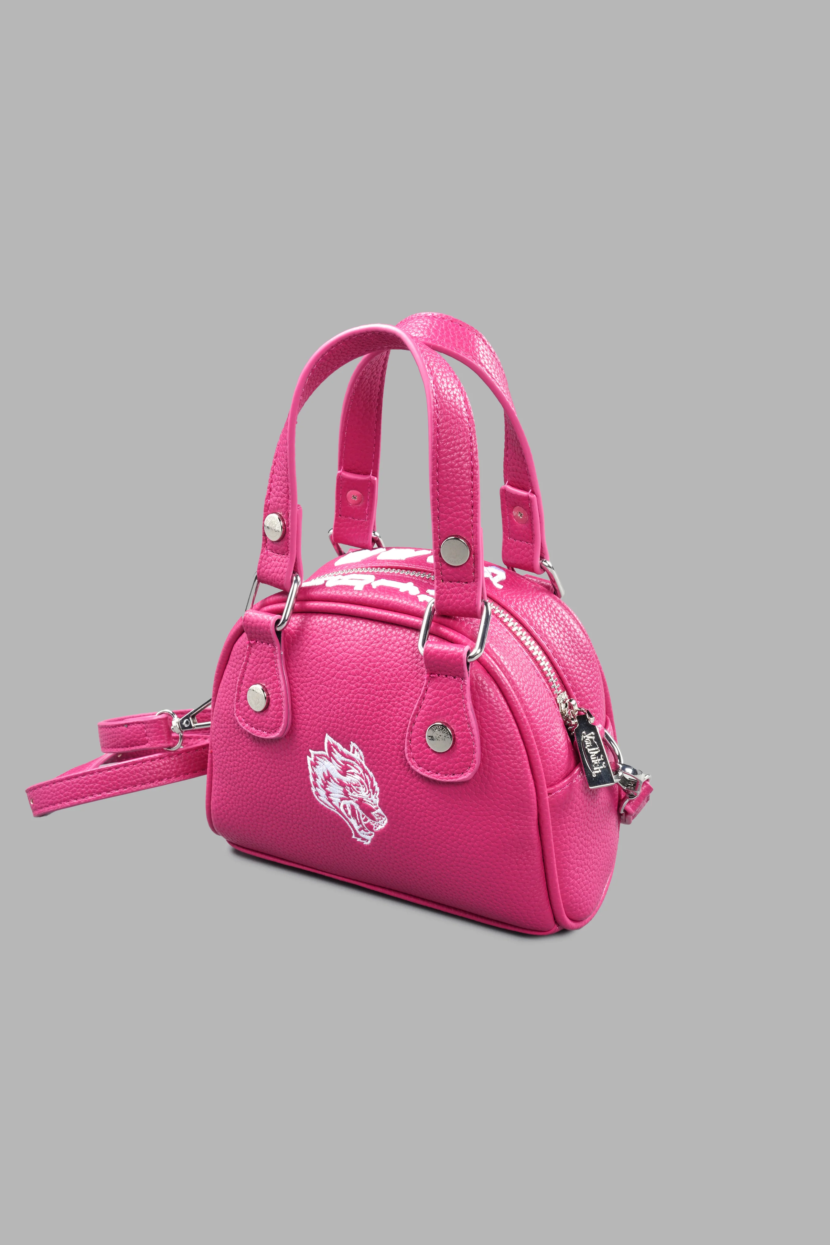 DSVD Collab VD Leather Mini Bowler in Mauve/Pink - Image 6