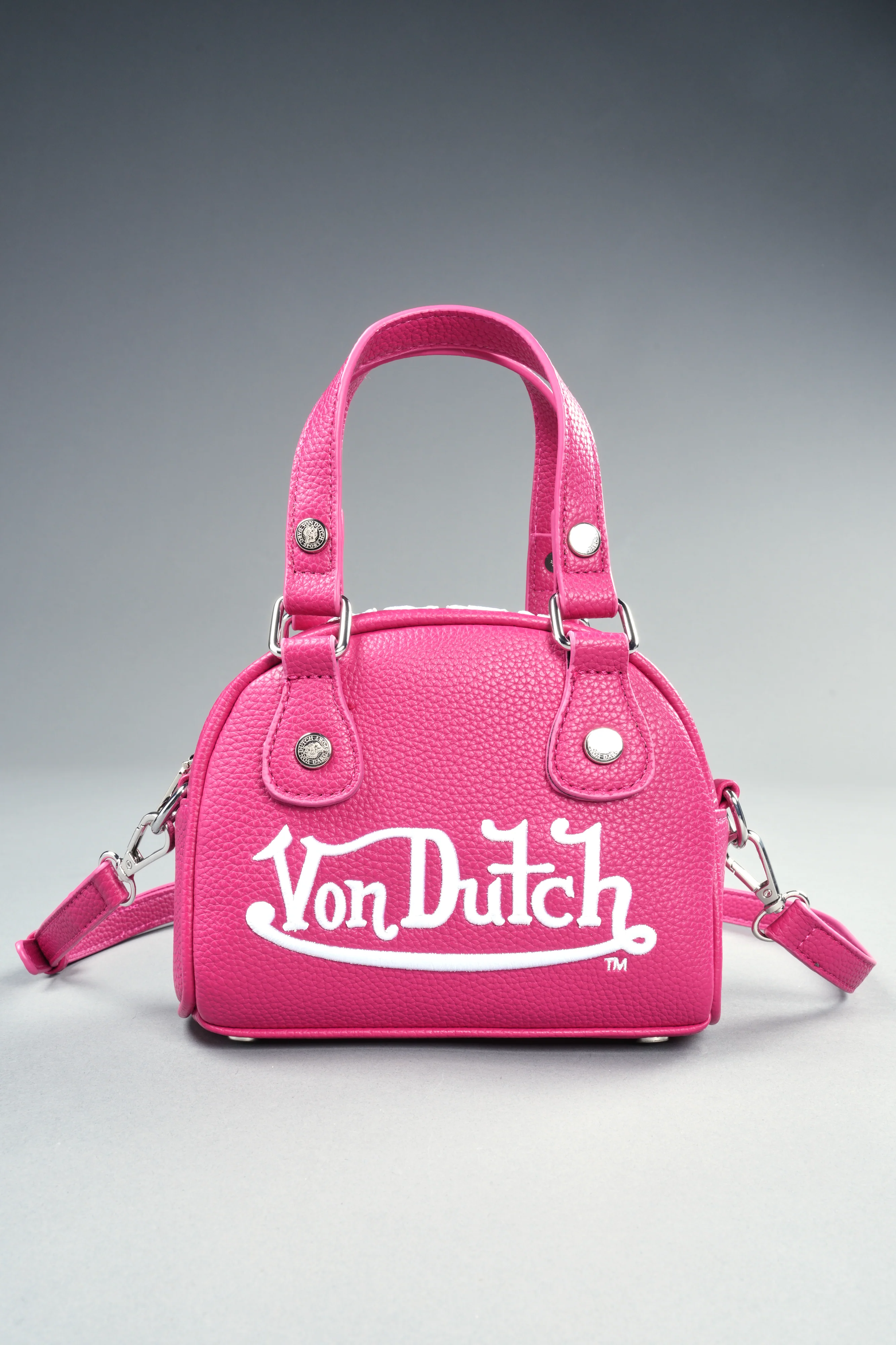 DSVD Collab VD Leather Mini Bowler in Mauve/Pink - Image 8