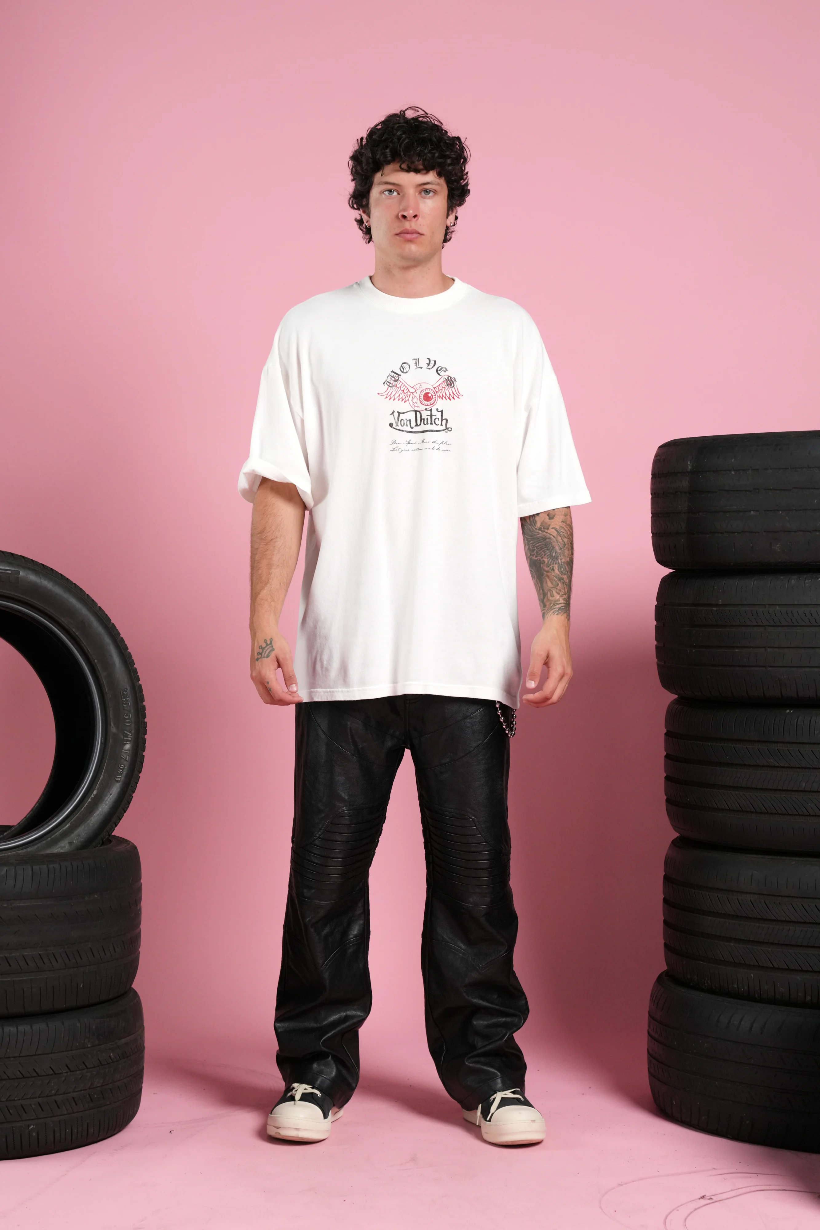 DSVD NFGU Premium Oversized Tee in Cream - Image 5