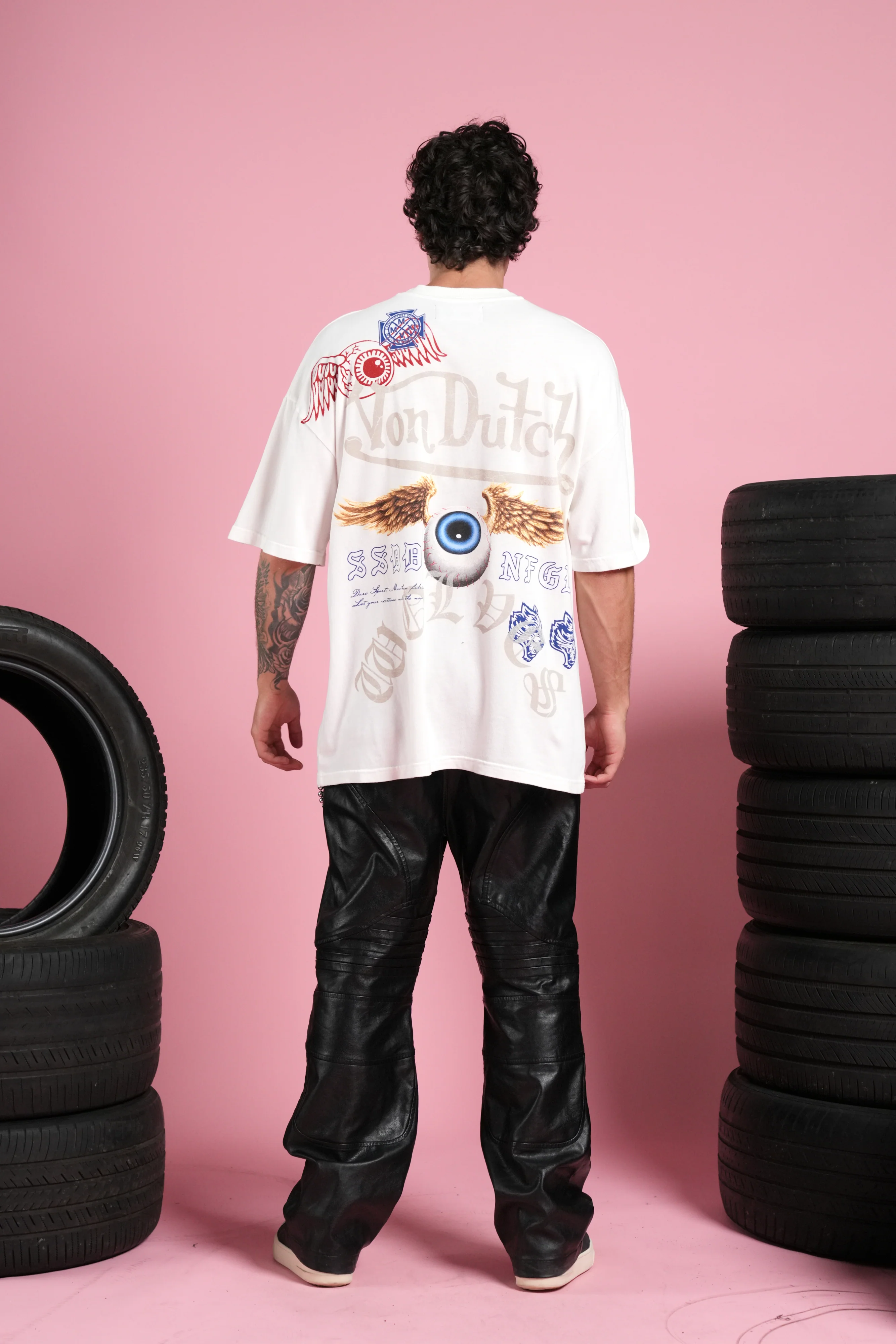 DSVD NFGU Premium Oversized Tee in Cream - Image 6