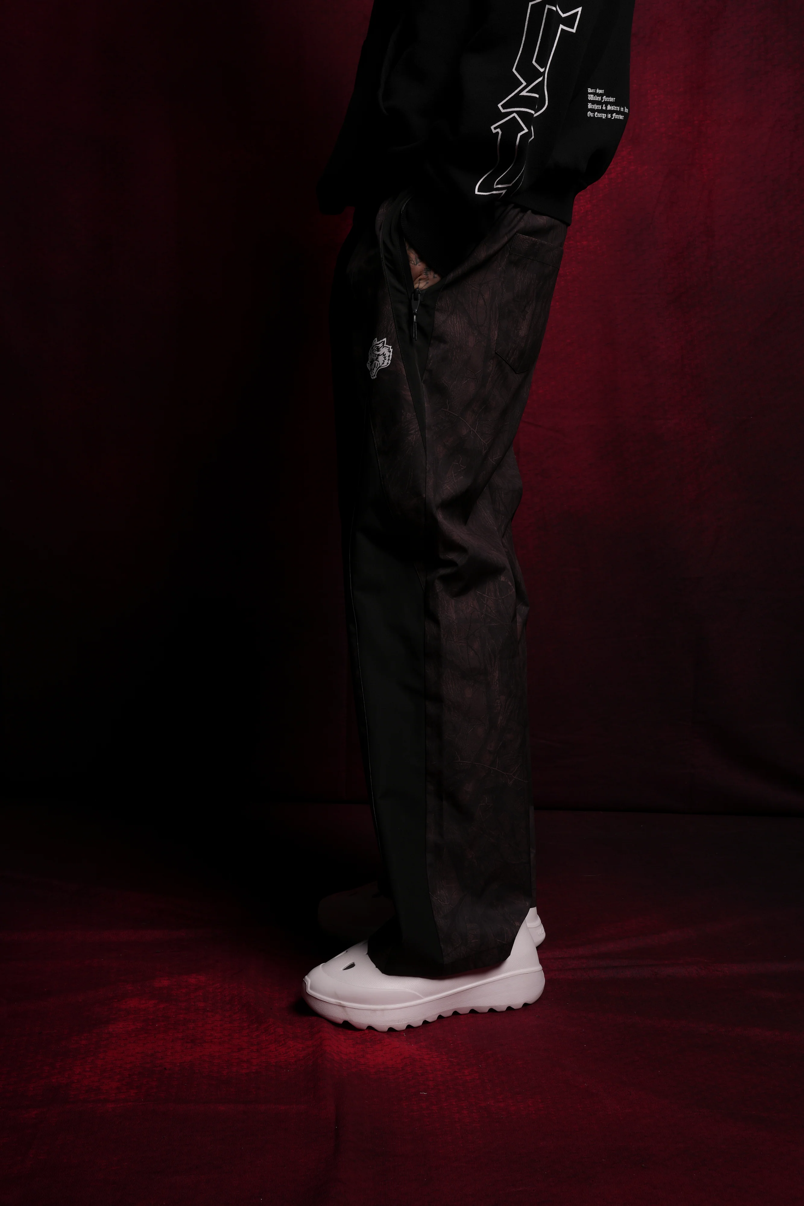 Dual Brolic Unisex Track Pants in Brown Driftwood Forest Camo - Image 5