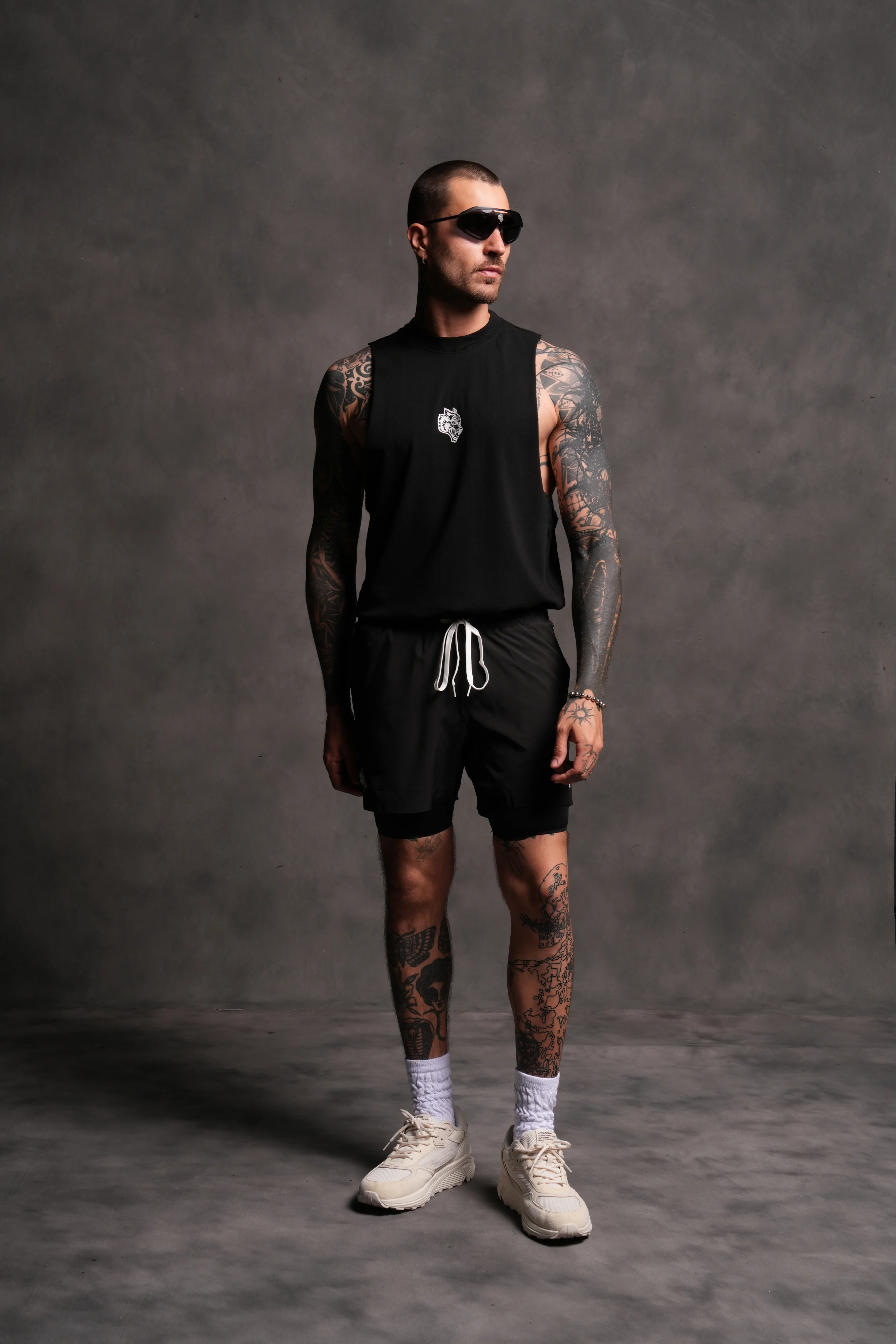 Dual Compression Shorts in Black - Image 6