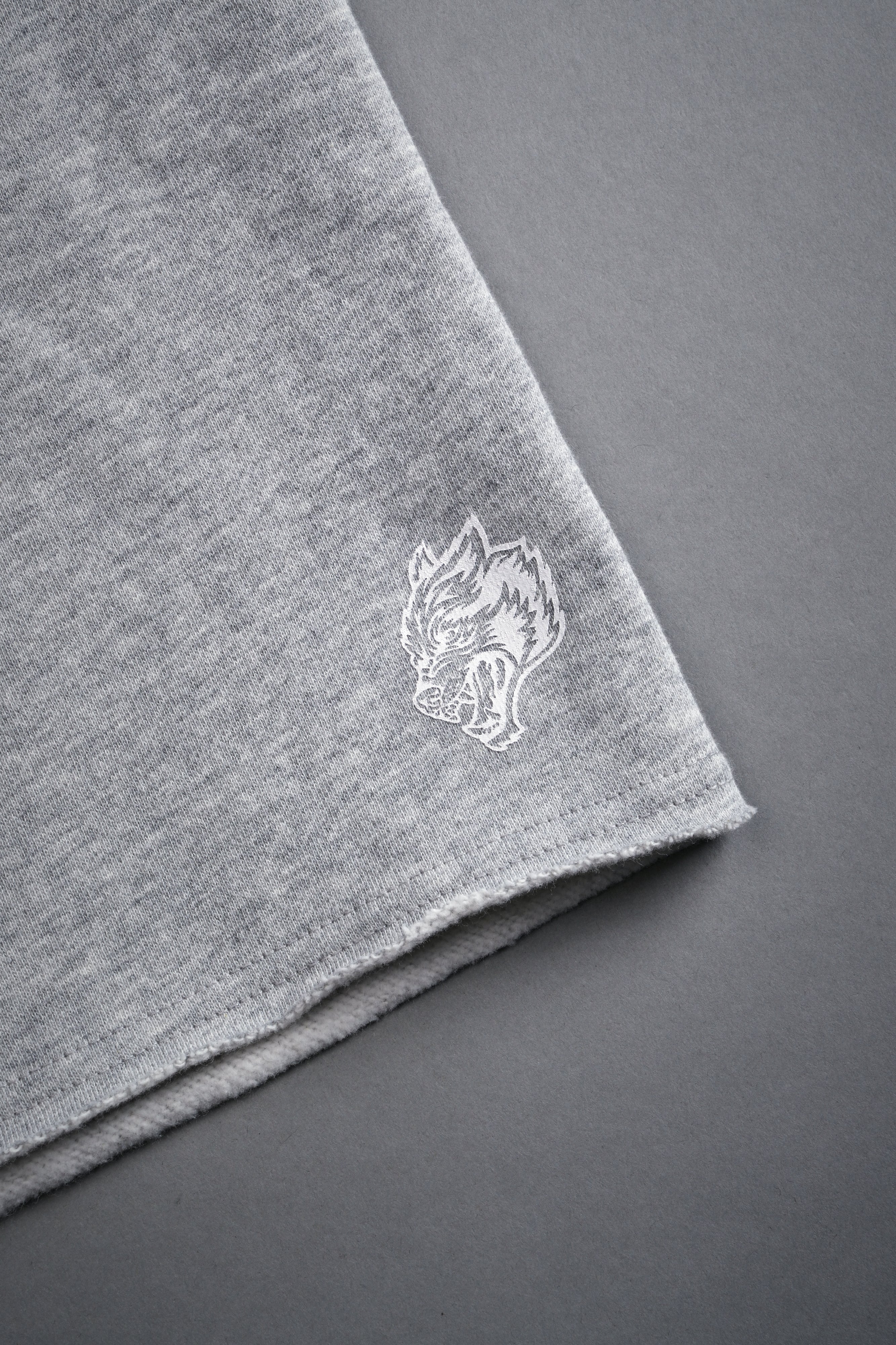 Dual Core Raw Hem Oversized Post Lounge Sweat Shorts in Light Athletic Gray - Image 9