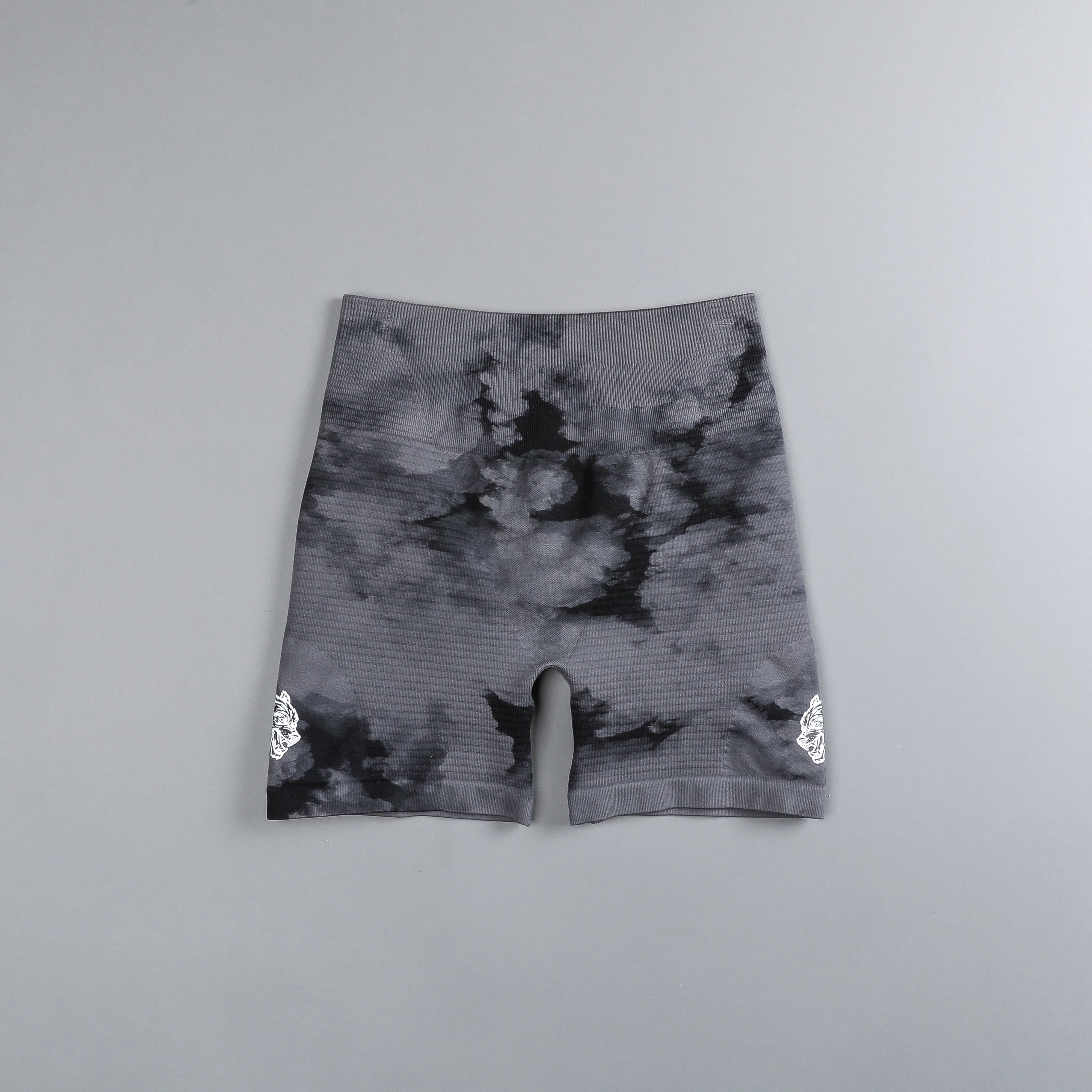 Dual Everson Seamless "Valencourt" Shorts in Black Ghost Clouds - Image 3