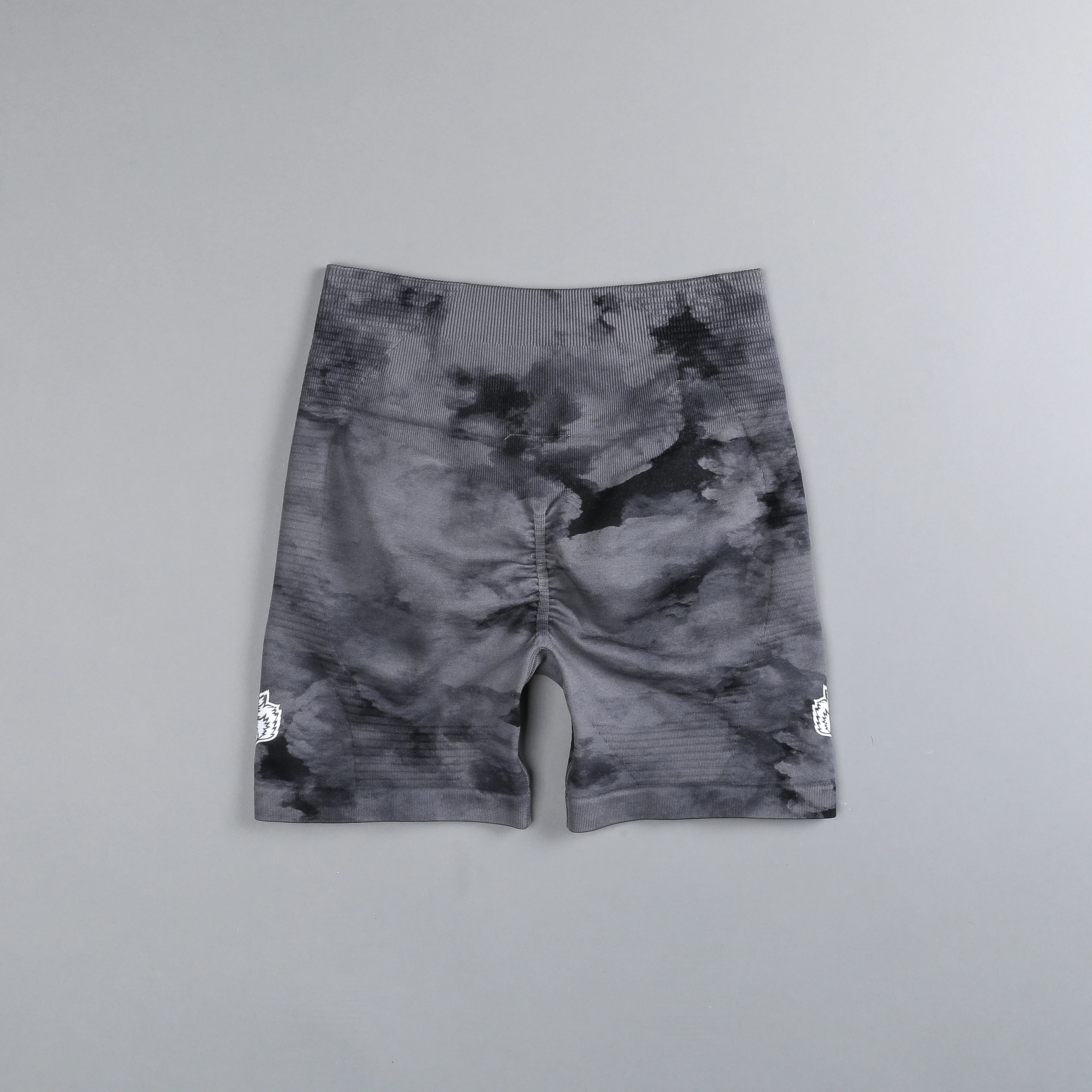 Dual Everson Seamless "Valencourt" Shorts in Black Ghost Clouds - Image 4