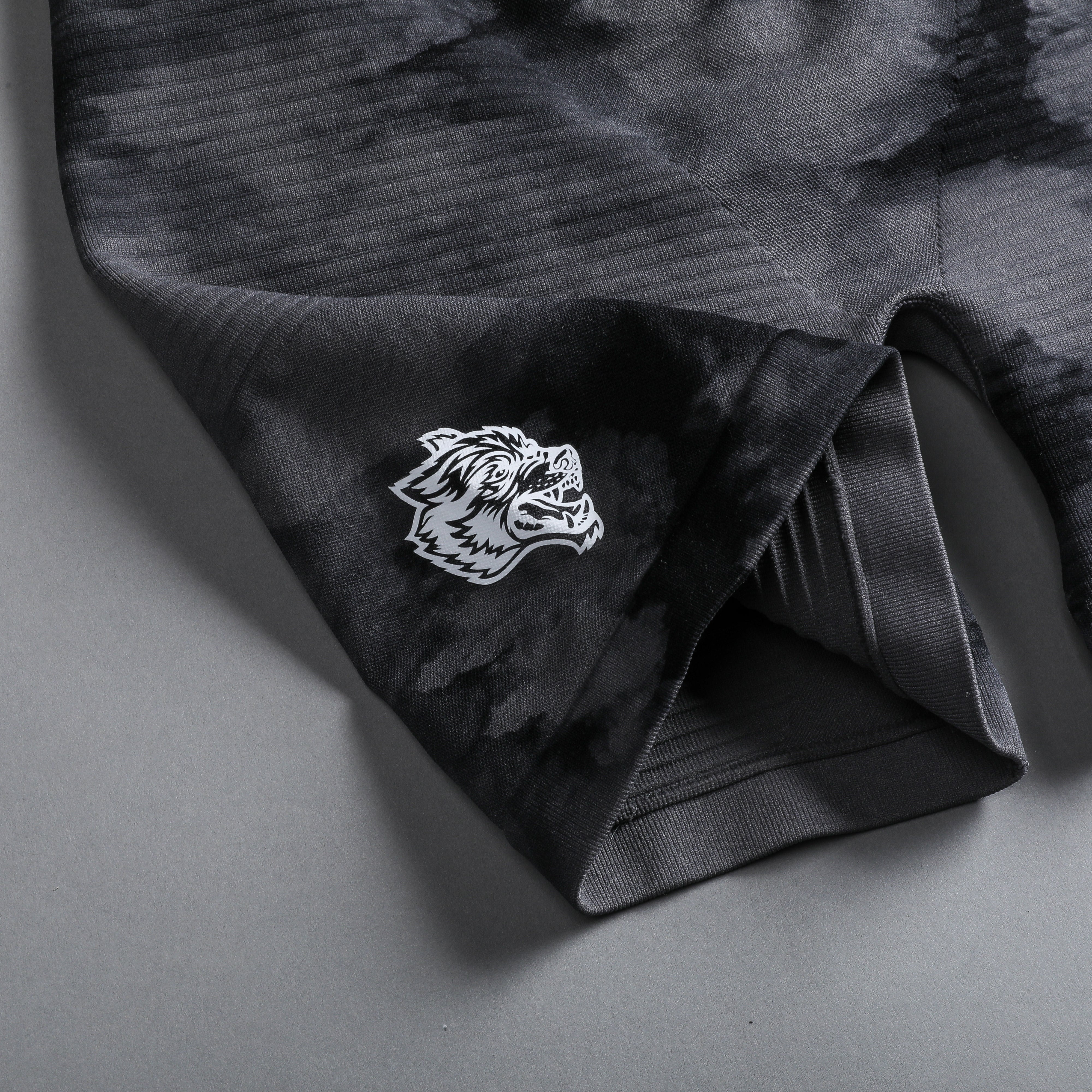 Dual Everson Seamless "Valencourt" Shorts in Black Ghost Clouds - Image 9