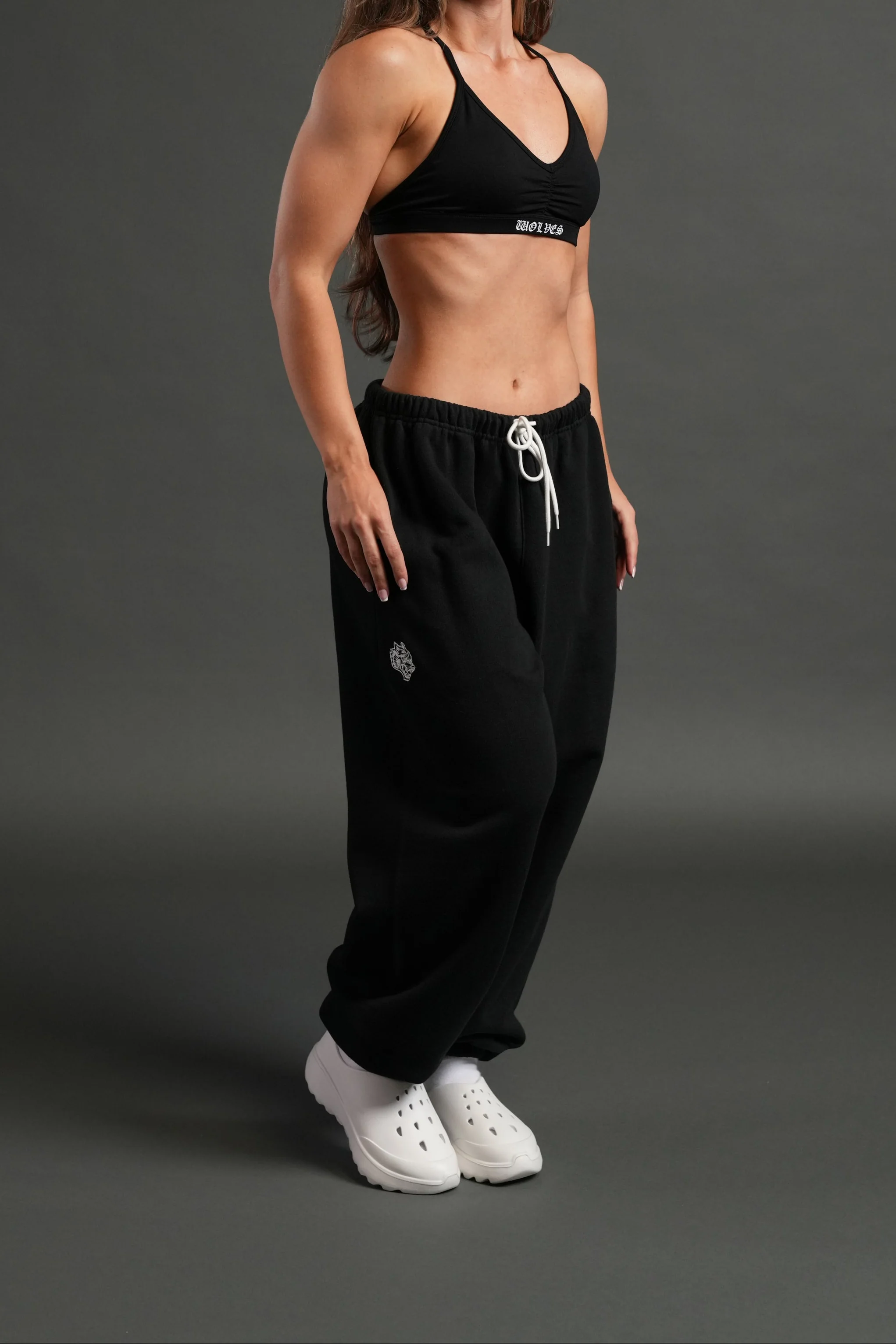 Dual Lounger Unisex Sweat Pants in Black - Image 6