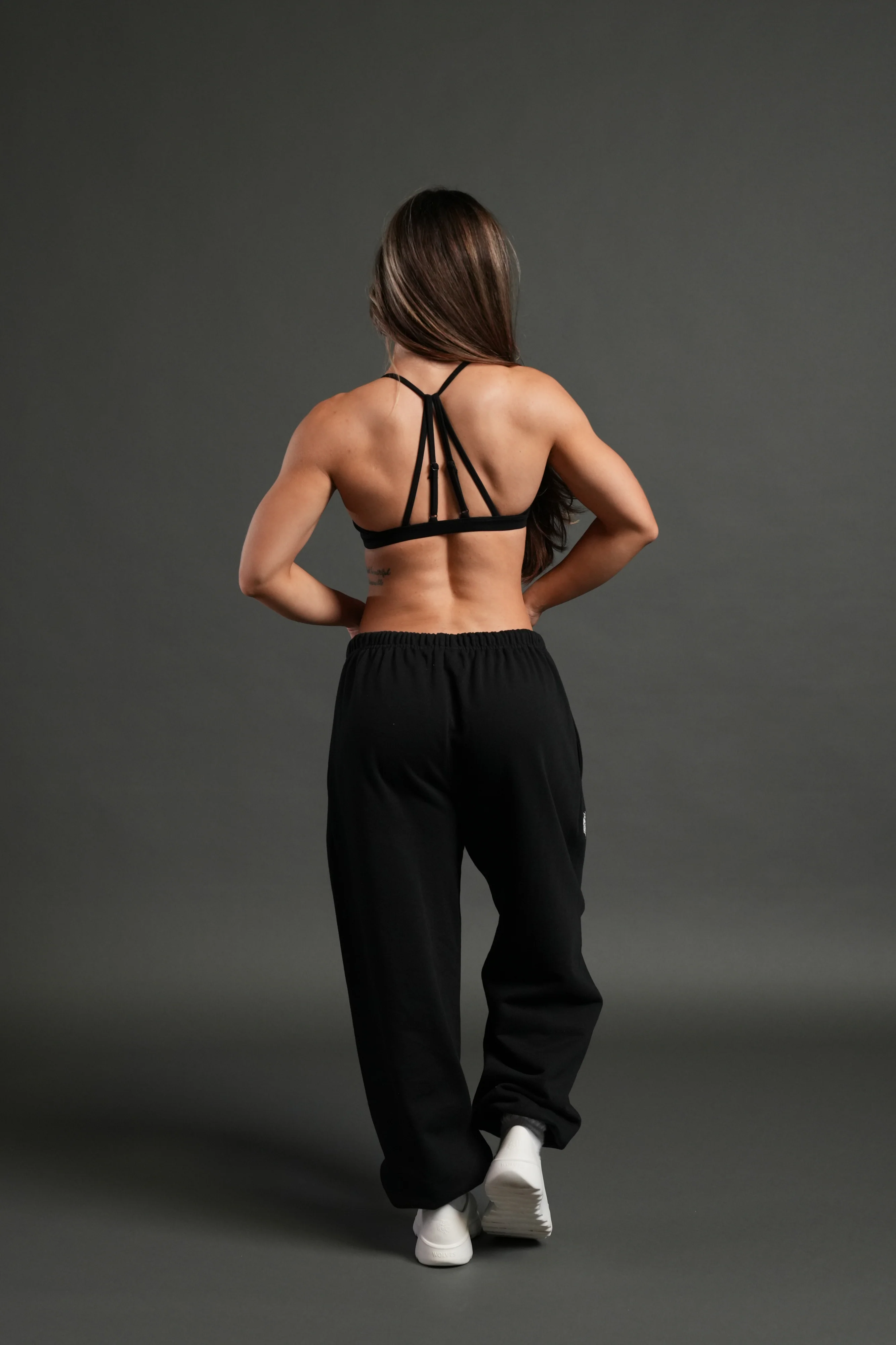 Dual Lounger Unisex Sweat Pants in Black - Image 7