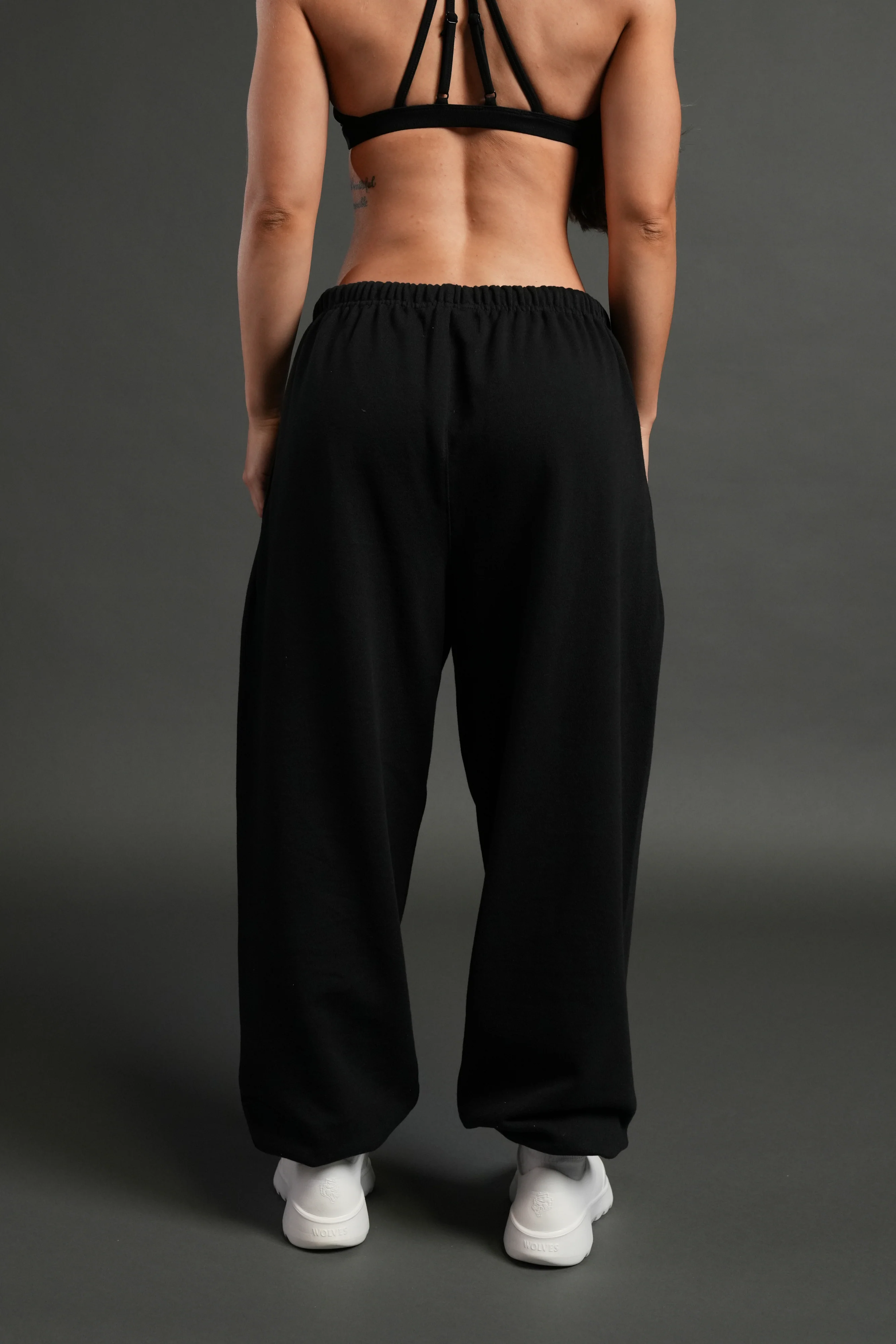 Dual Lounger Unisex Sweat Pants in Black - Image 9