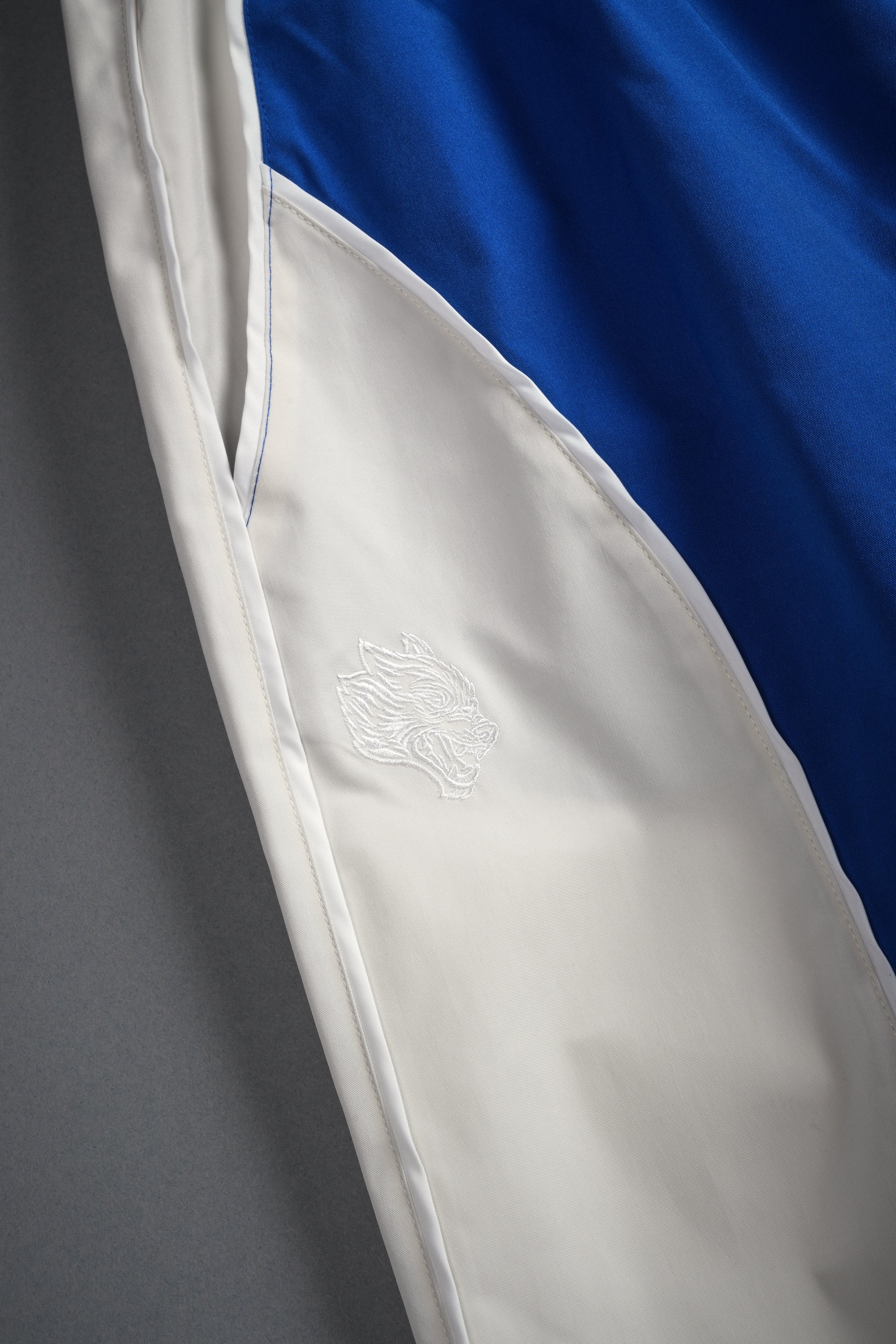 Dual Men's Quinn Track Pants in Darc Cobalt/Cream - Image 10