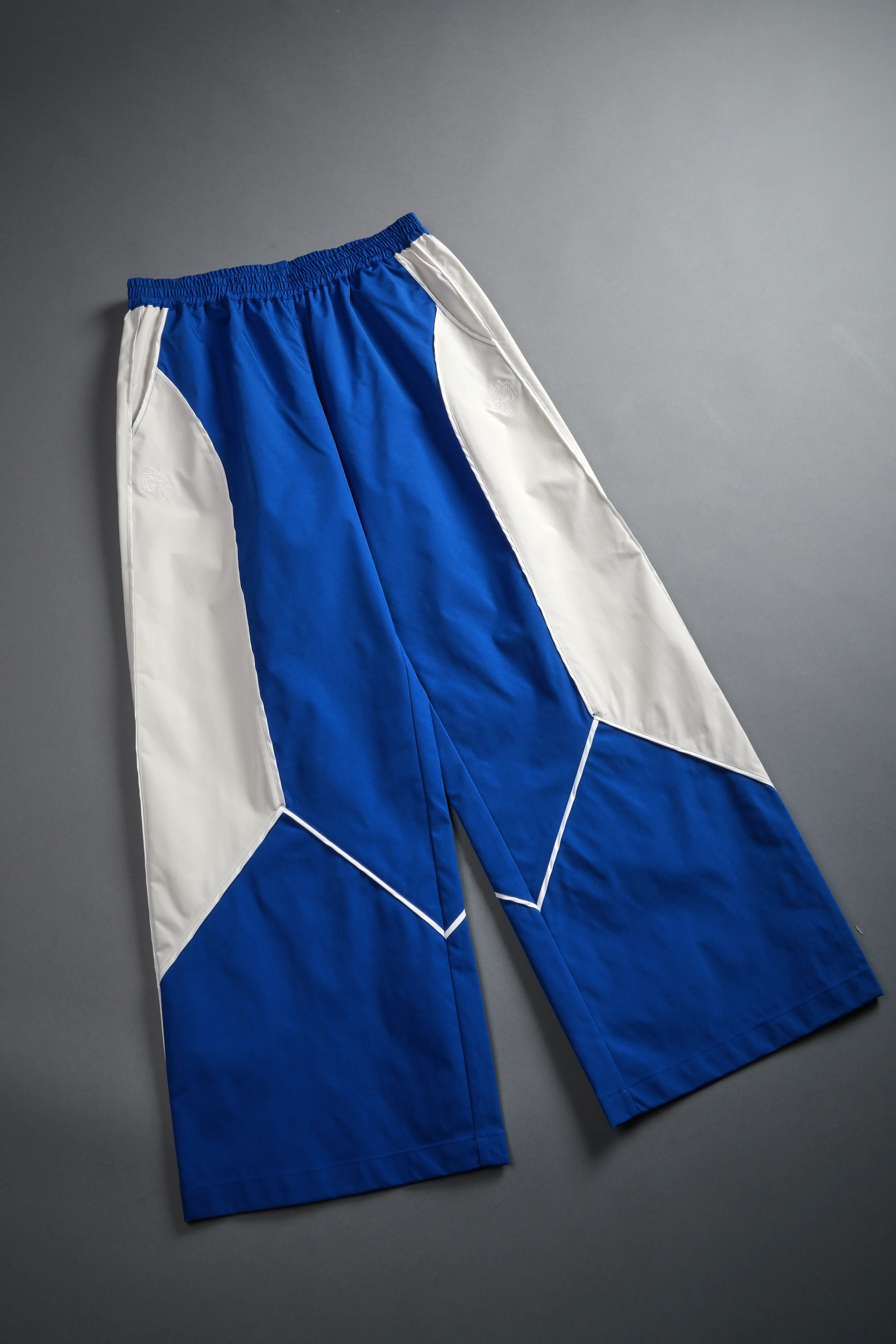 Dual Men's Quinn Track Pants in Darc Cobalt/Cream - Image 8