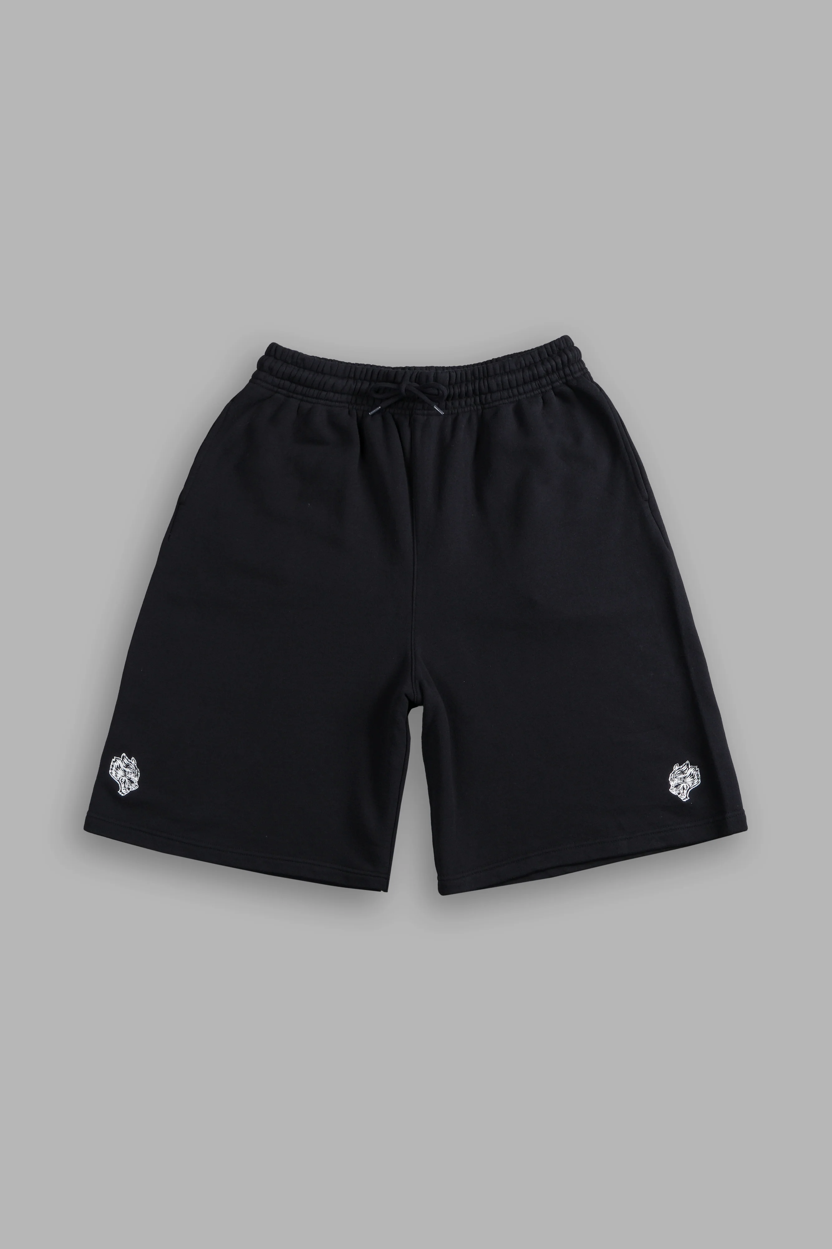 Dual Oversized Osiris Sweat Shorts in Black