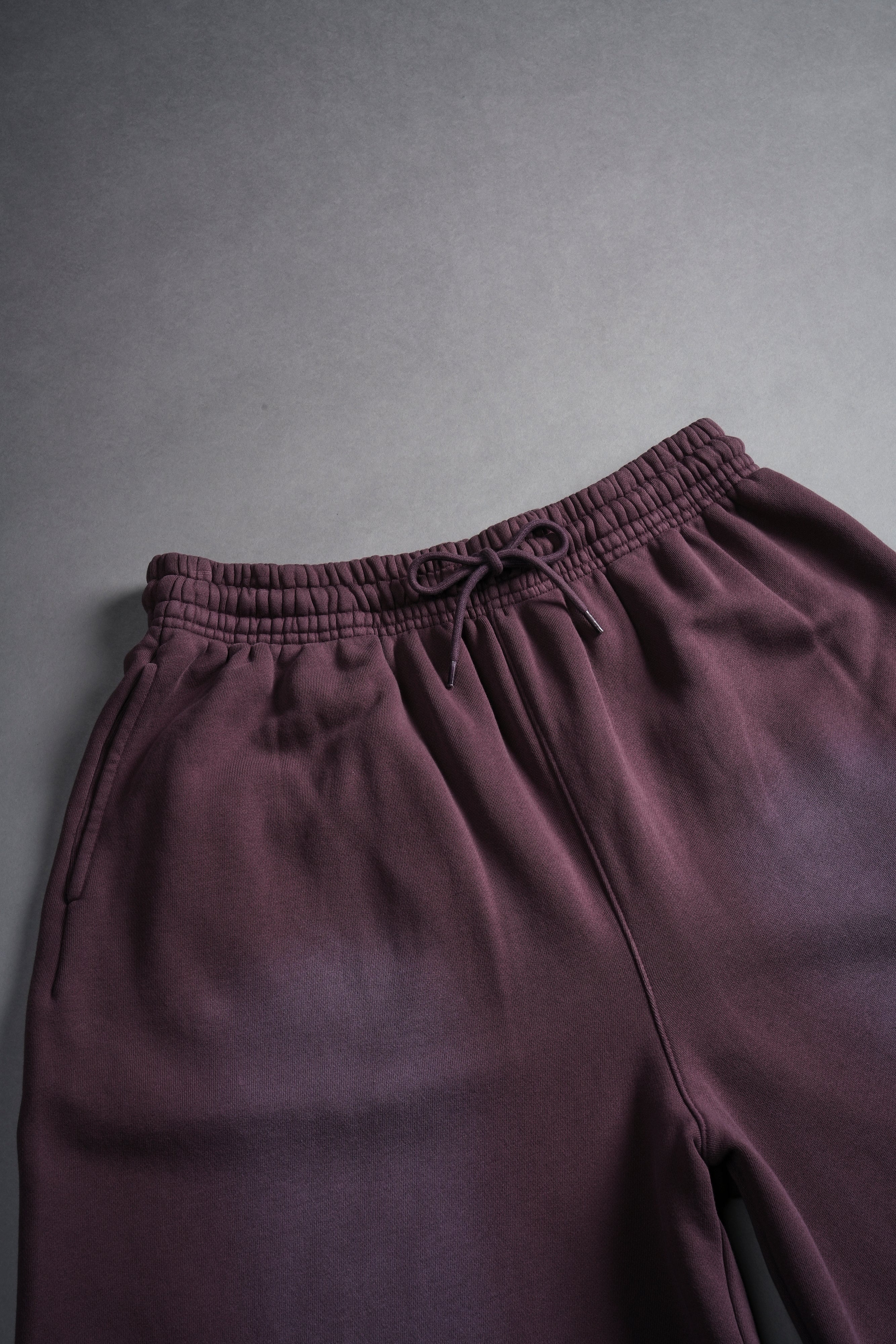 Dual Oversized Osiris Sweat Shorts in Darc Purple Sun Fade - Image 6