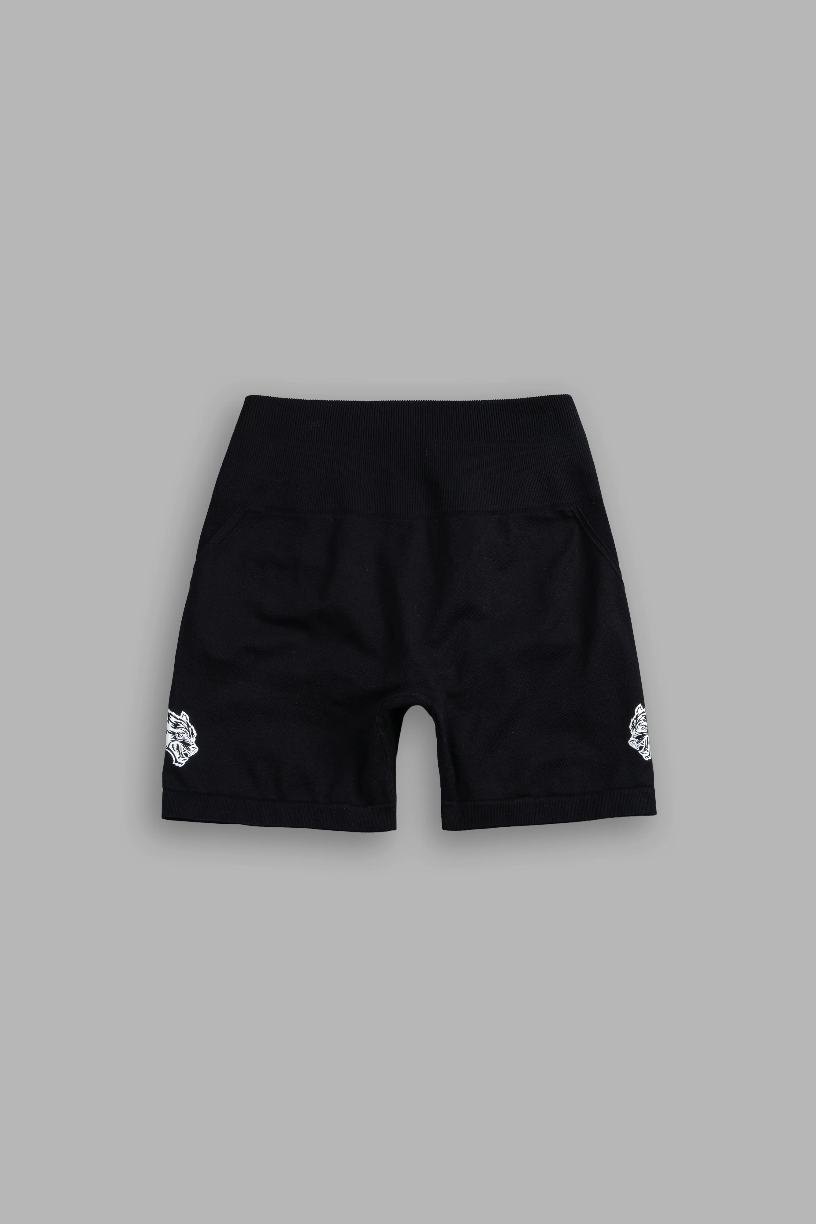 Dual "Stella" Soft Seamless Shorts in Black - Image 8
