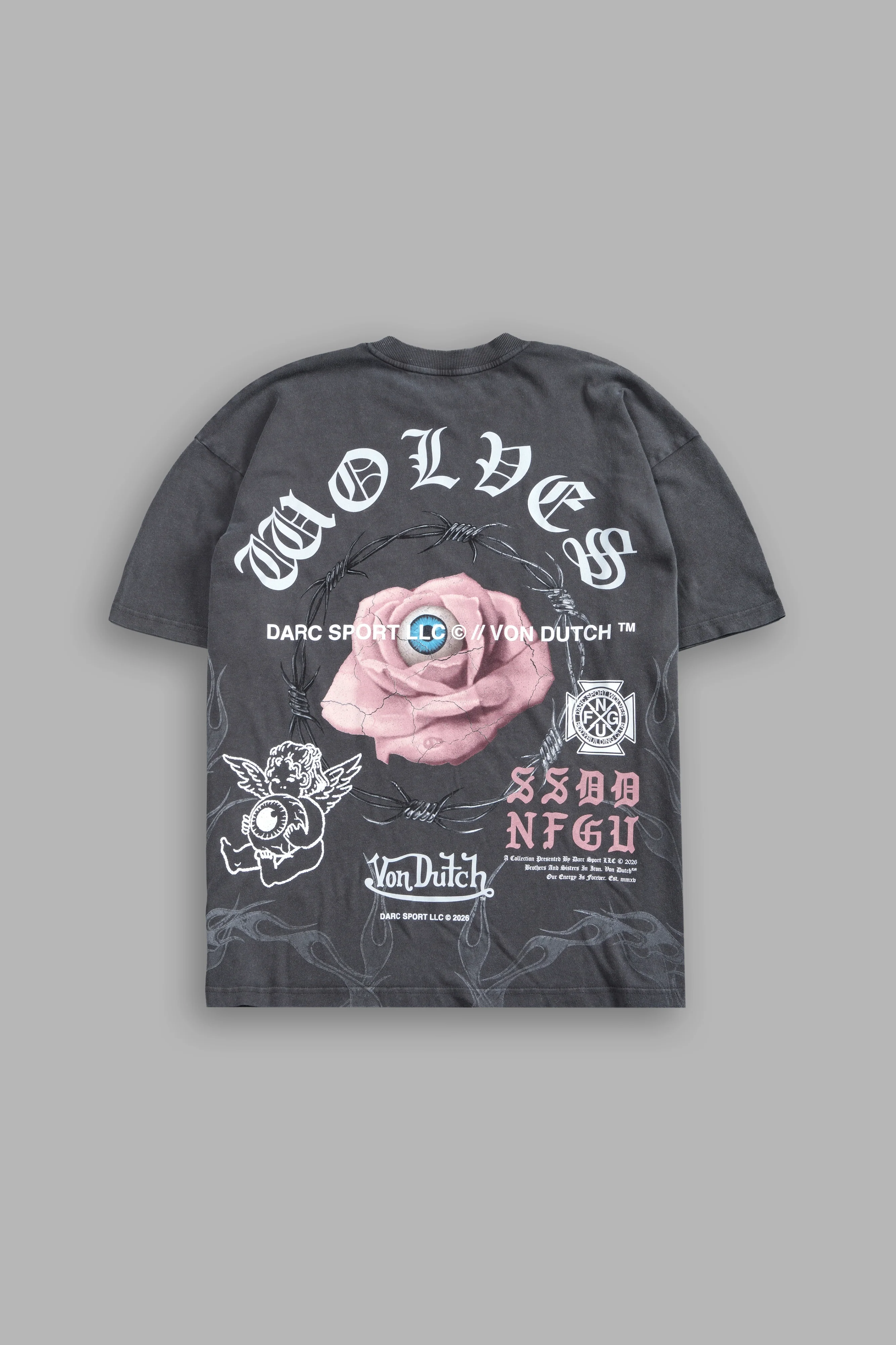 Eye Of The Beholder V2 Premium Oversized Tee in Wolf Gray