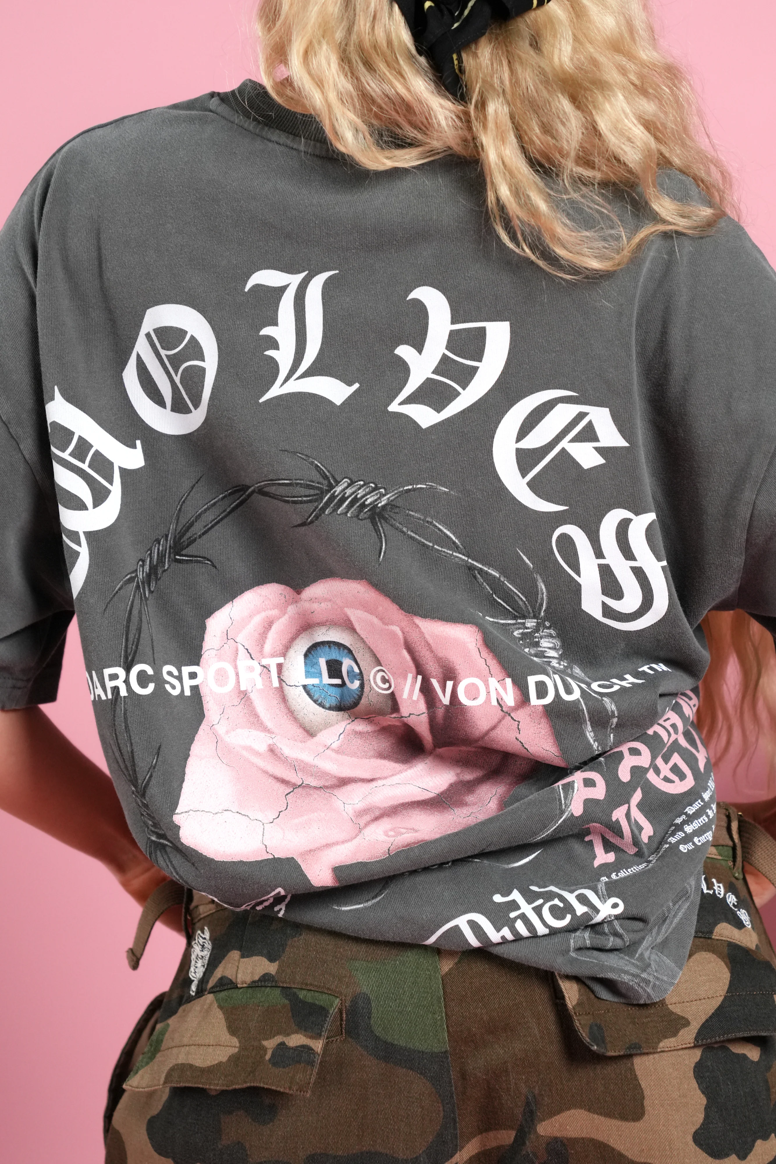 Eye Of The Beholder V2 Premium Oversized Tee in Wolf Gray - Image 14