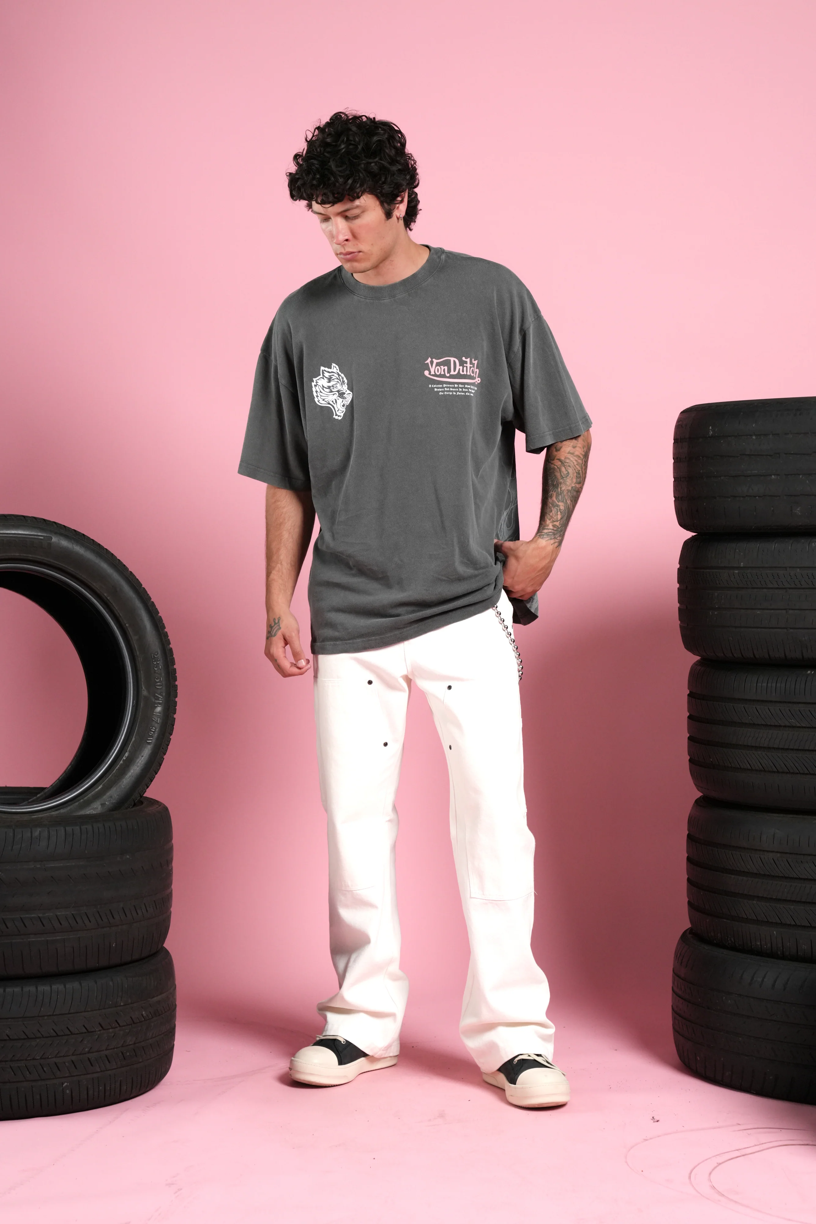 Eye Of The Beholder V2 Premium Oversized Tee in Wolf Gray - Image 5