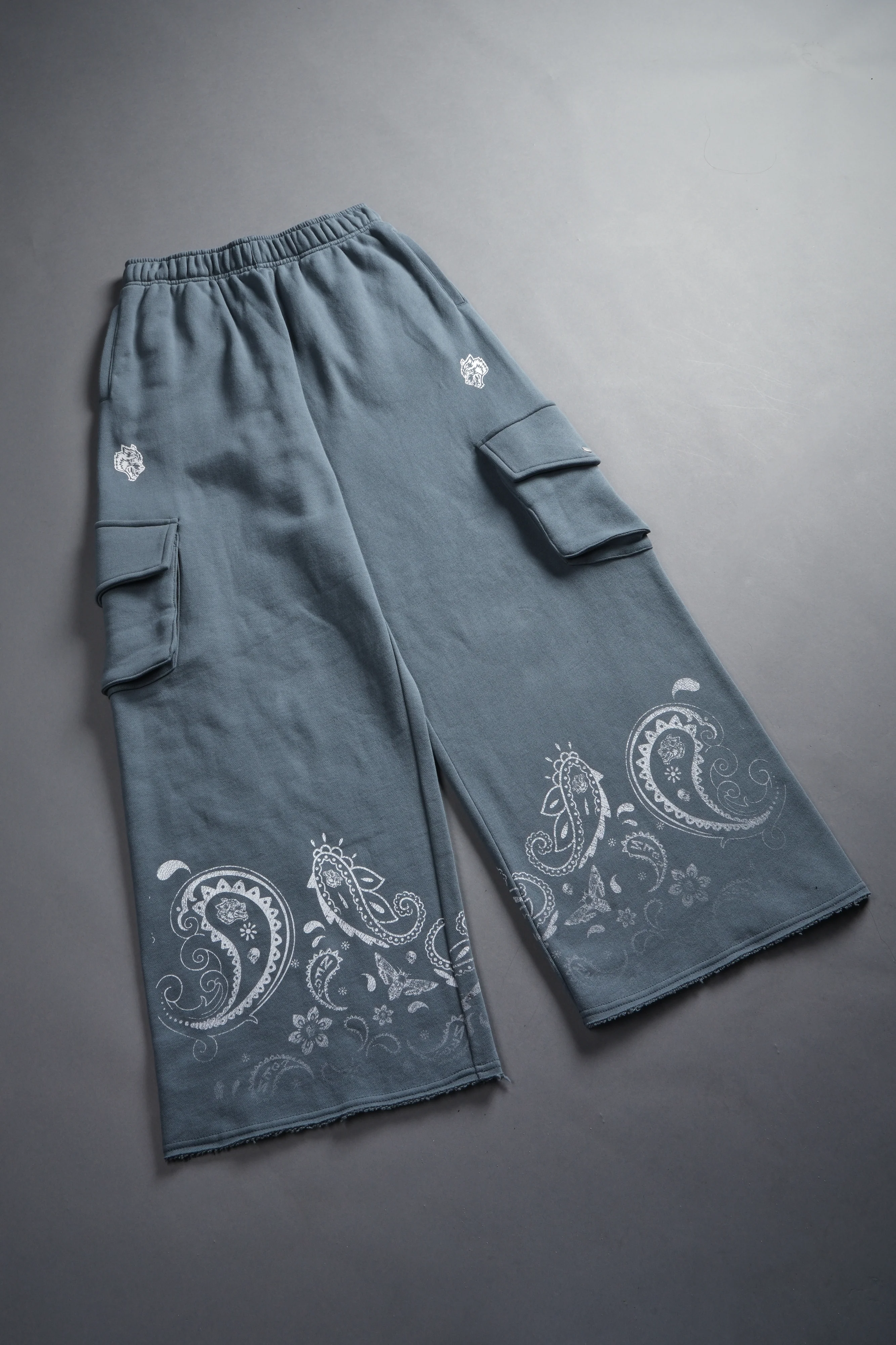 Faded Paisley Durst Cargo Sweats in Greek Stone - Image 3