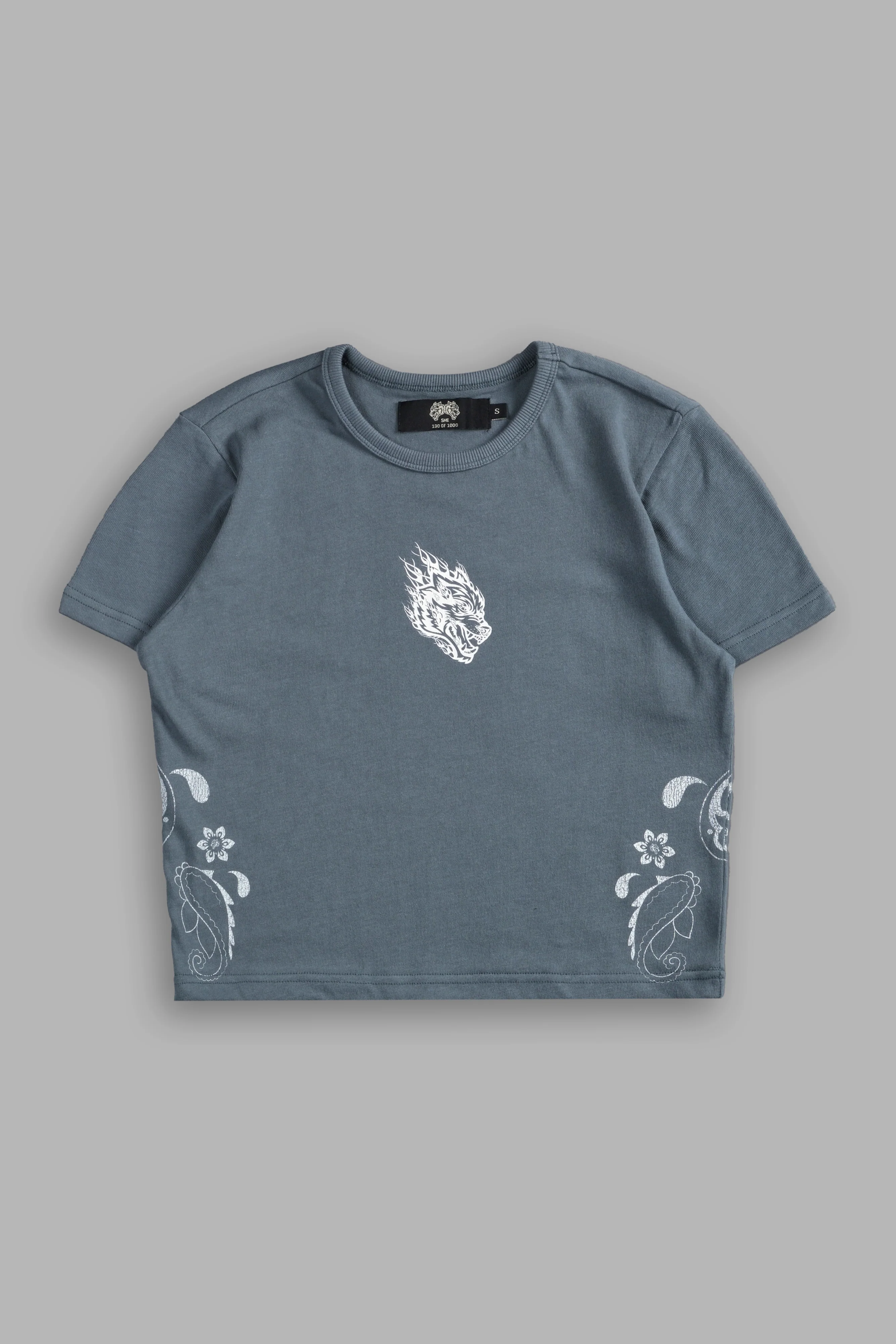 Faded Paisley "Timeless" Tee in Greek Stone - Image 5
