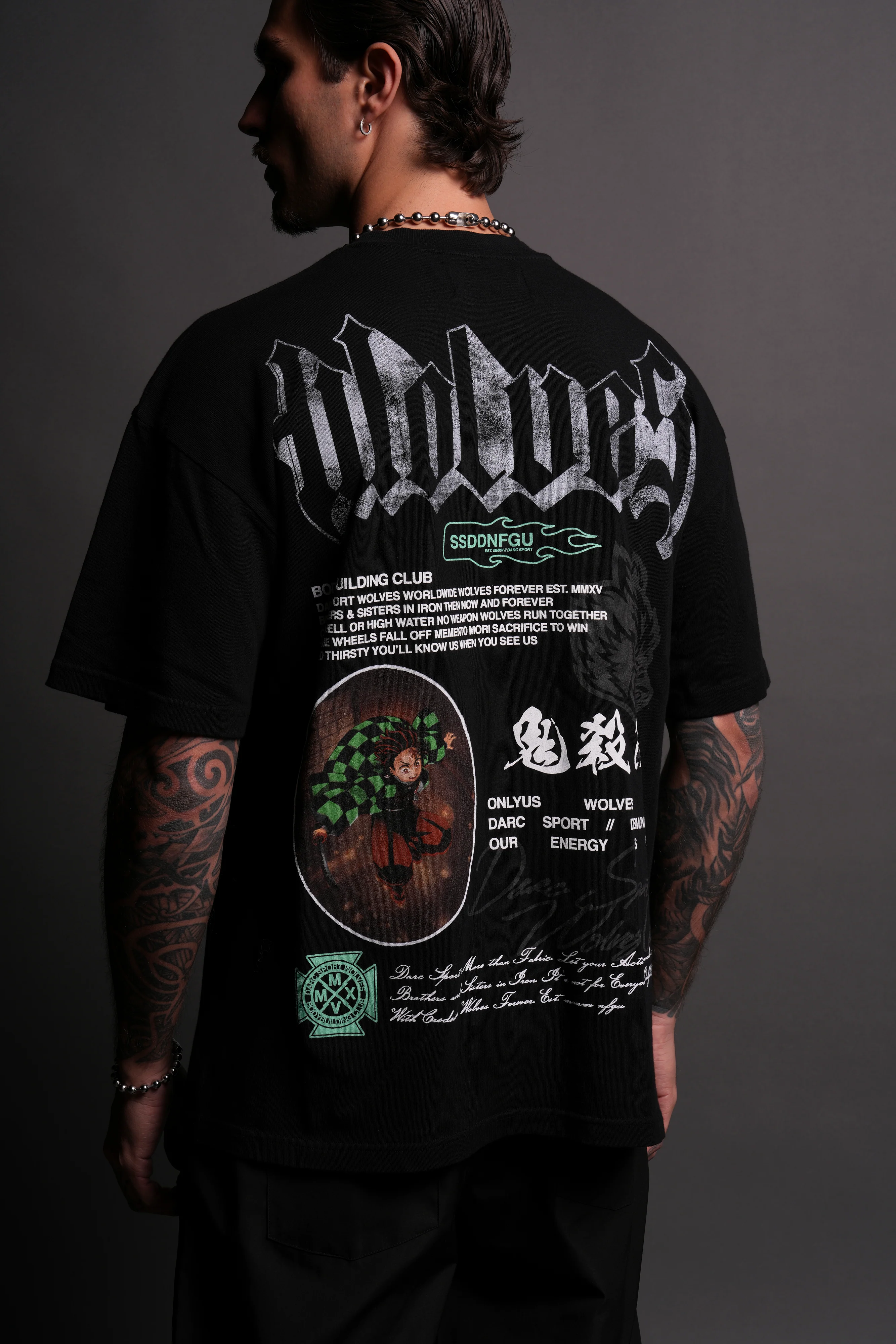 Falling "Premium" Oversized Tee in Black - Image 5