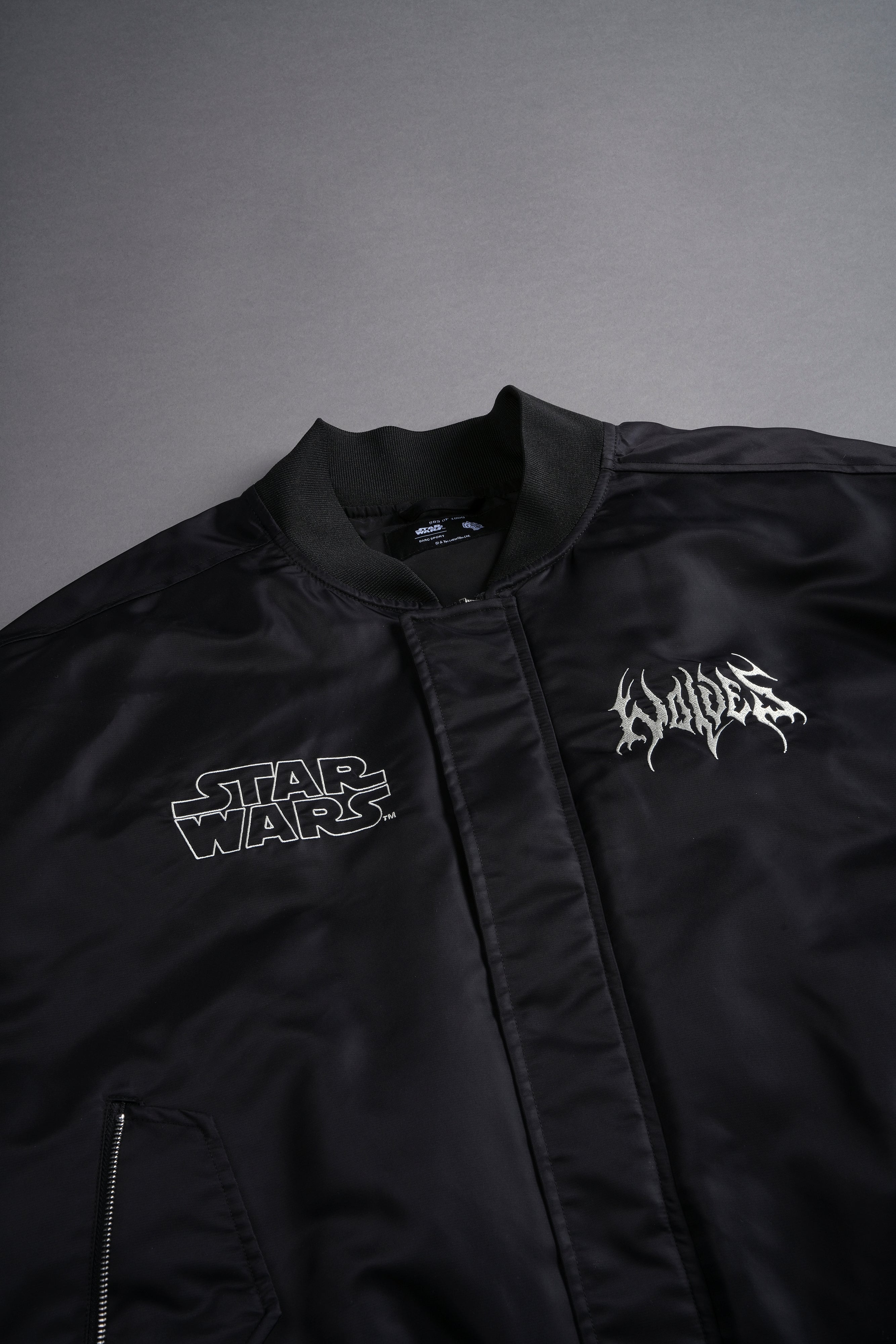 Fear Is My Ally Vicious Nylon Bomber Jacket in Black - Image 12