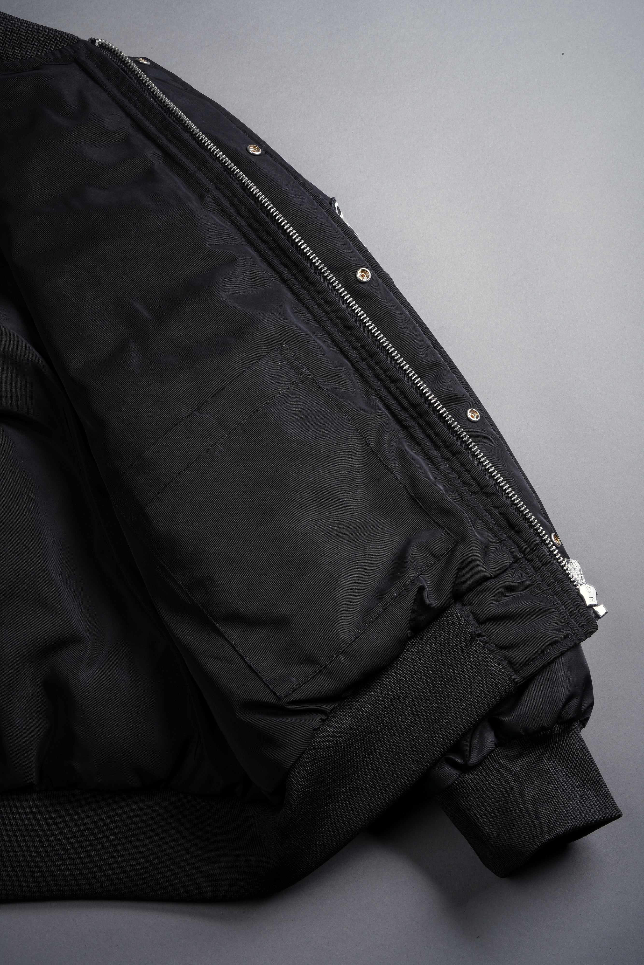 Fear Is My Ally Vicious Nylon Bomber Jacket in Black - Image 5