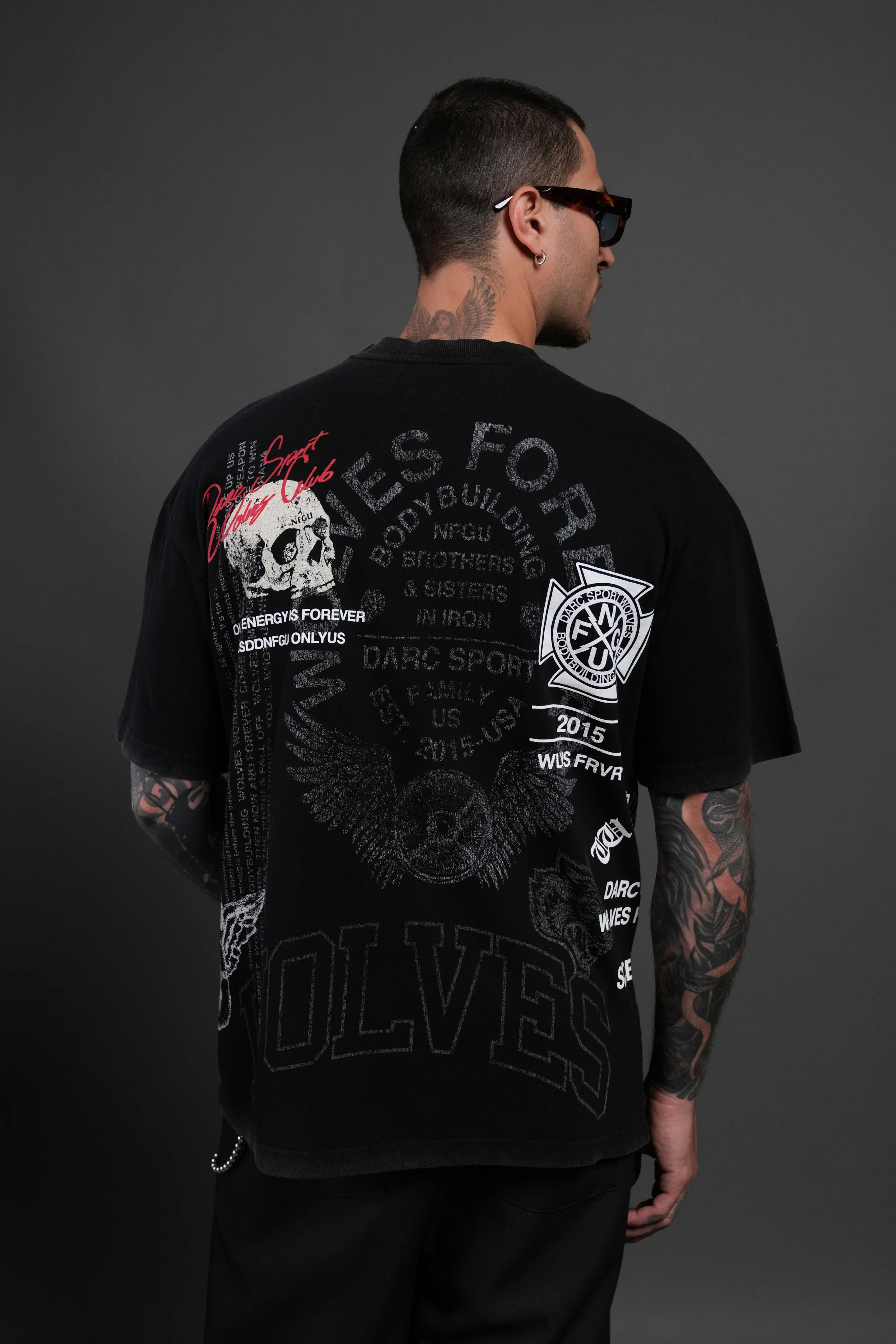 Fearless NFGU Premium Oversized Tee in Black - Image 4