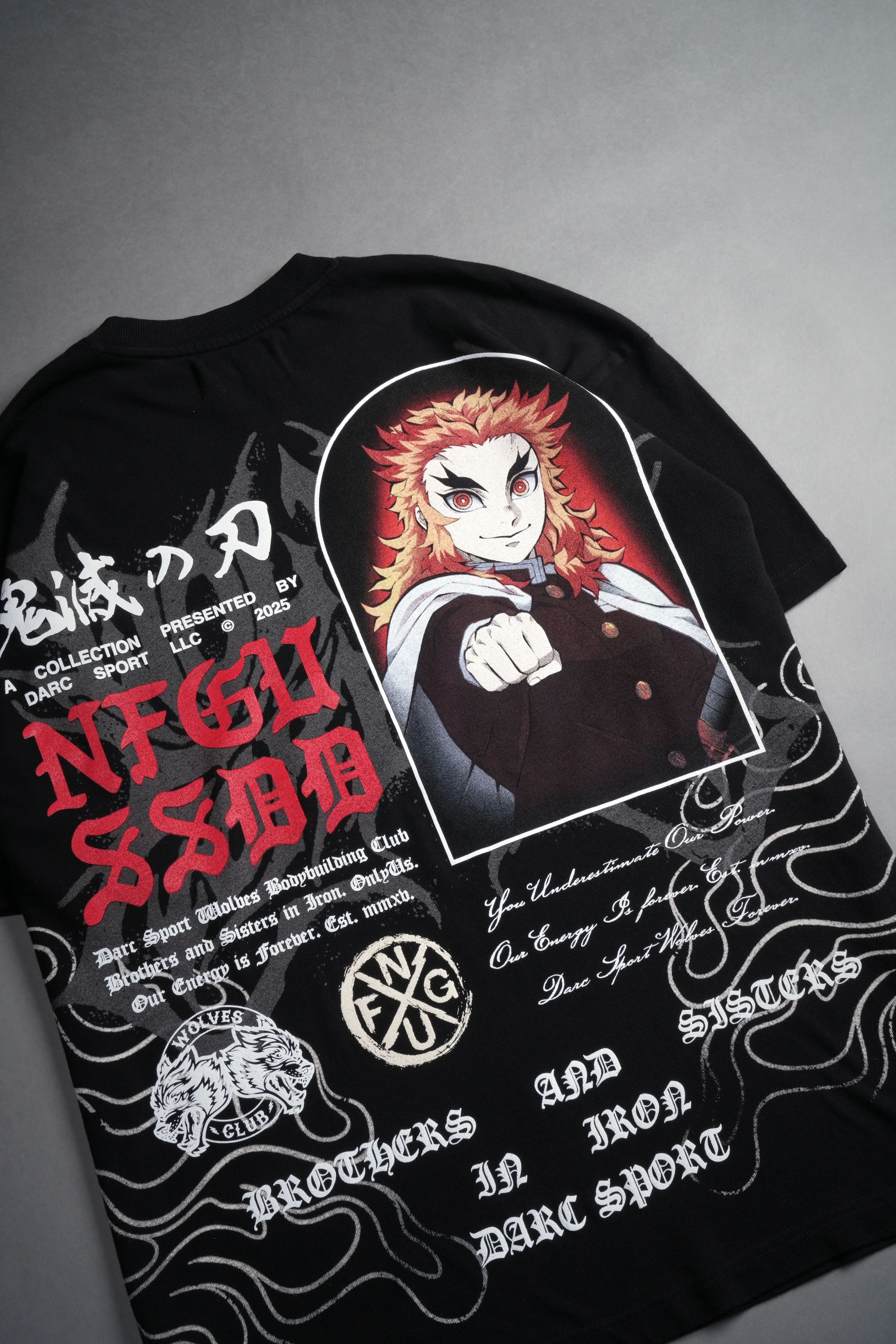 Flame Pillar "Premium" Oversized Tee in Black - Image 8