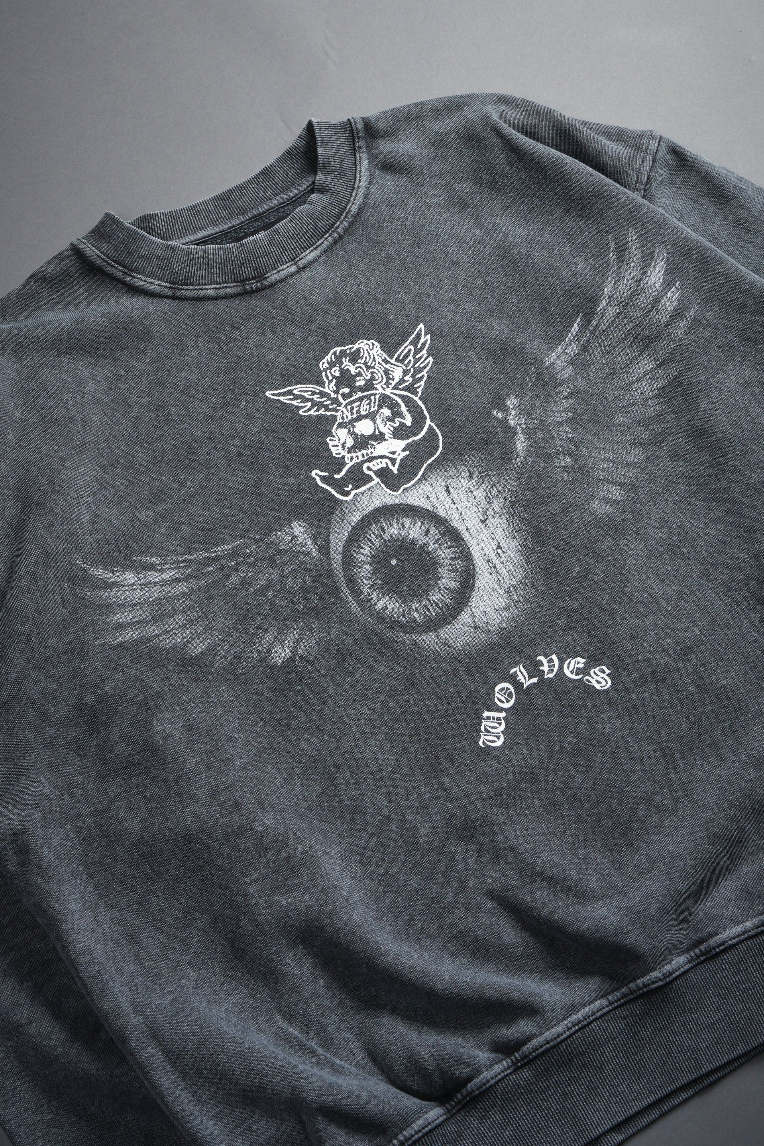 Flight Club London Crewneck in Wolf Gray - Image 8