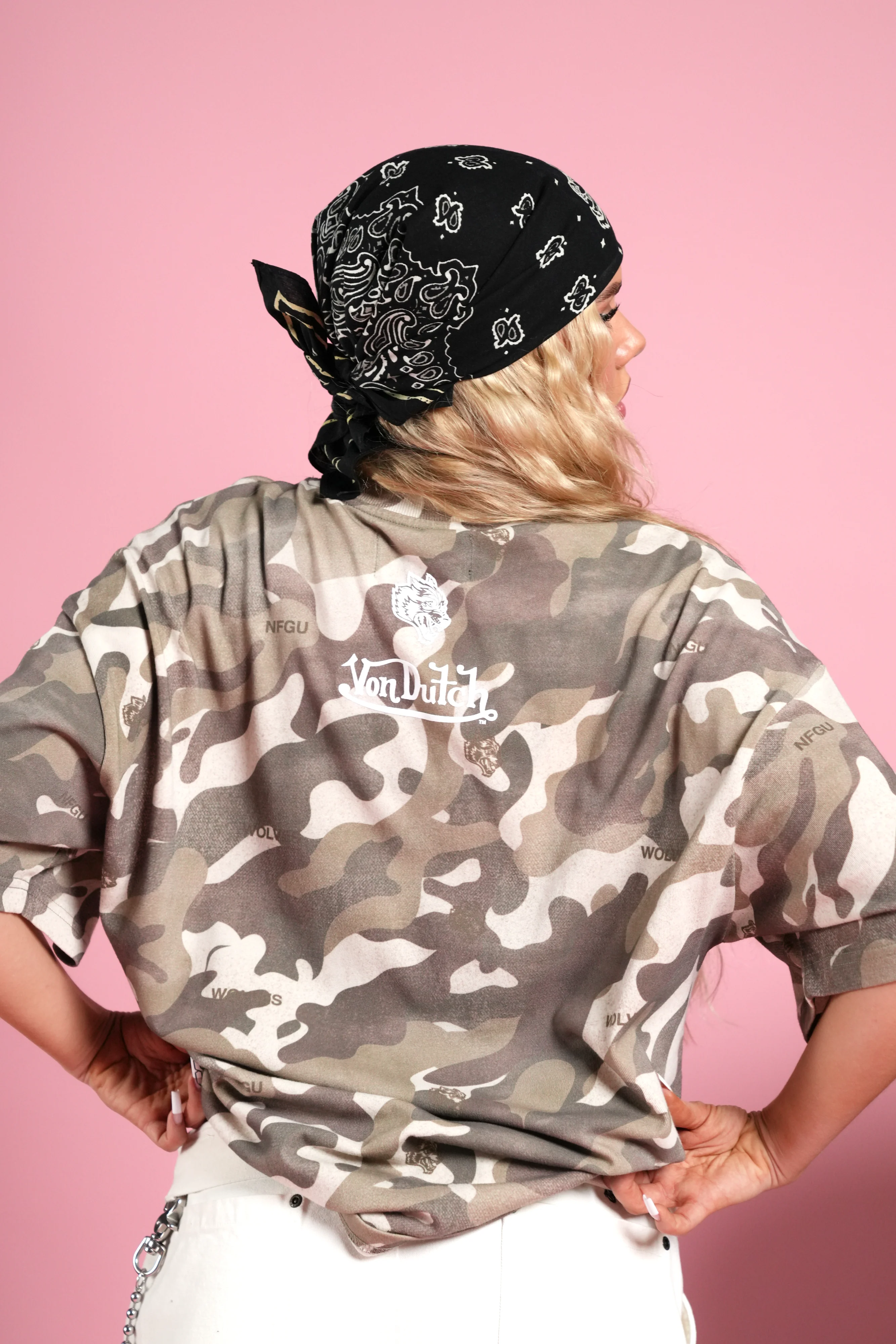 Flight Club V2 Premium Oversized Tee in Dsvd Green Camo - Image 15