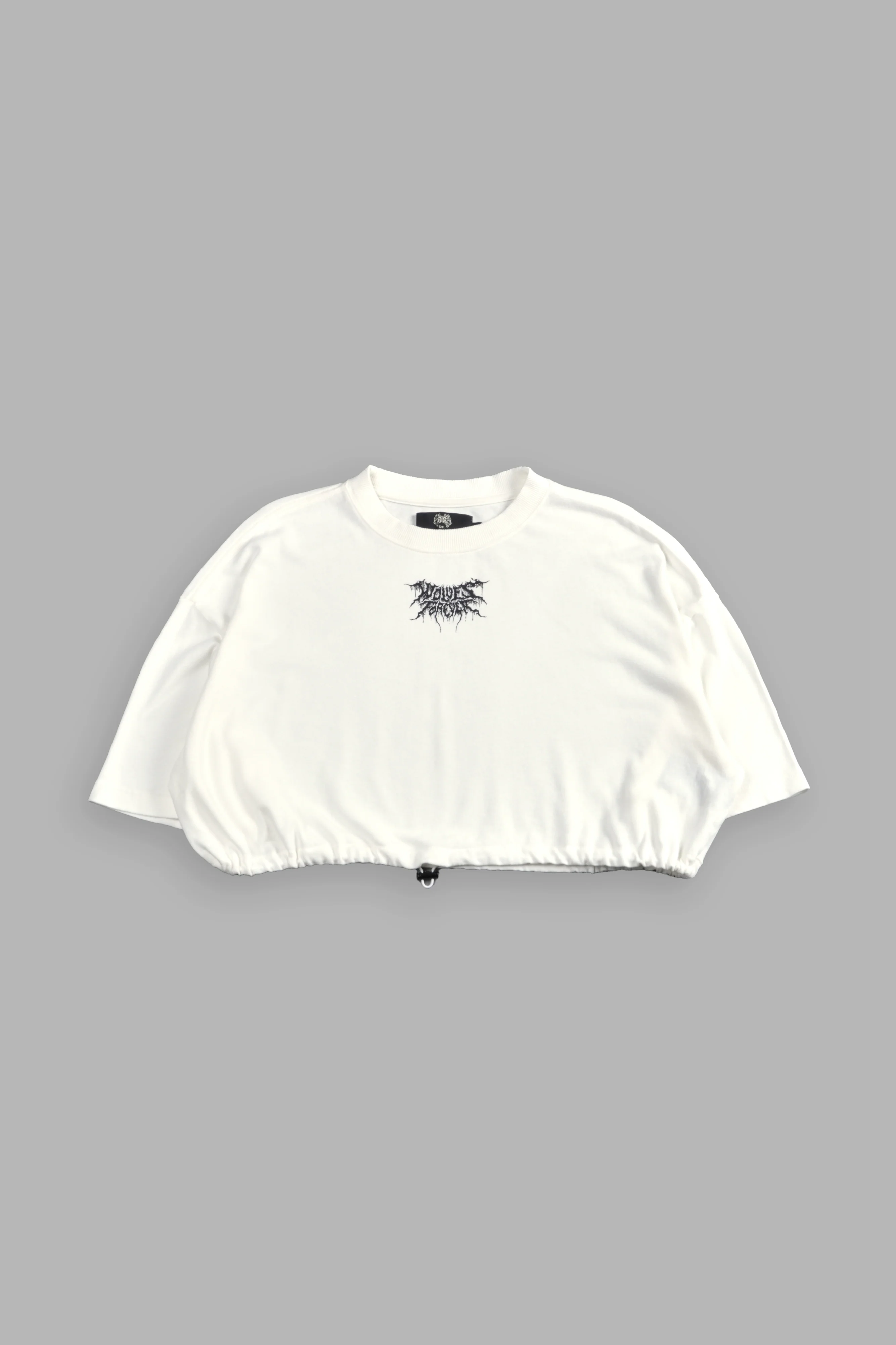 Forged From Iron Bungee Cropped Tee in Cream - Image 3