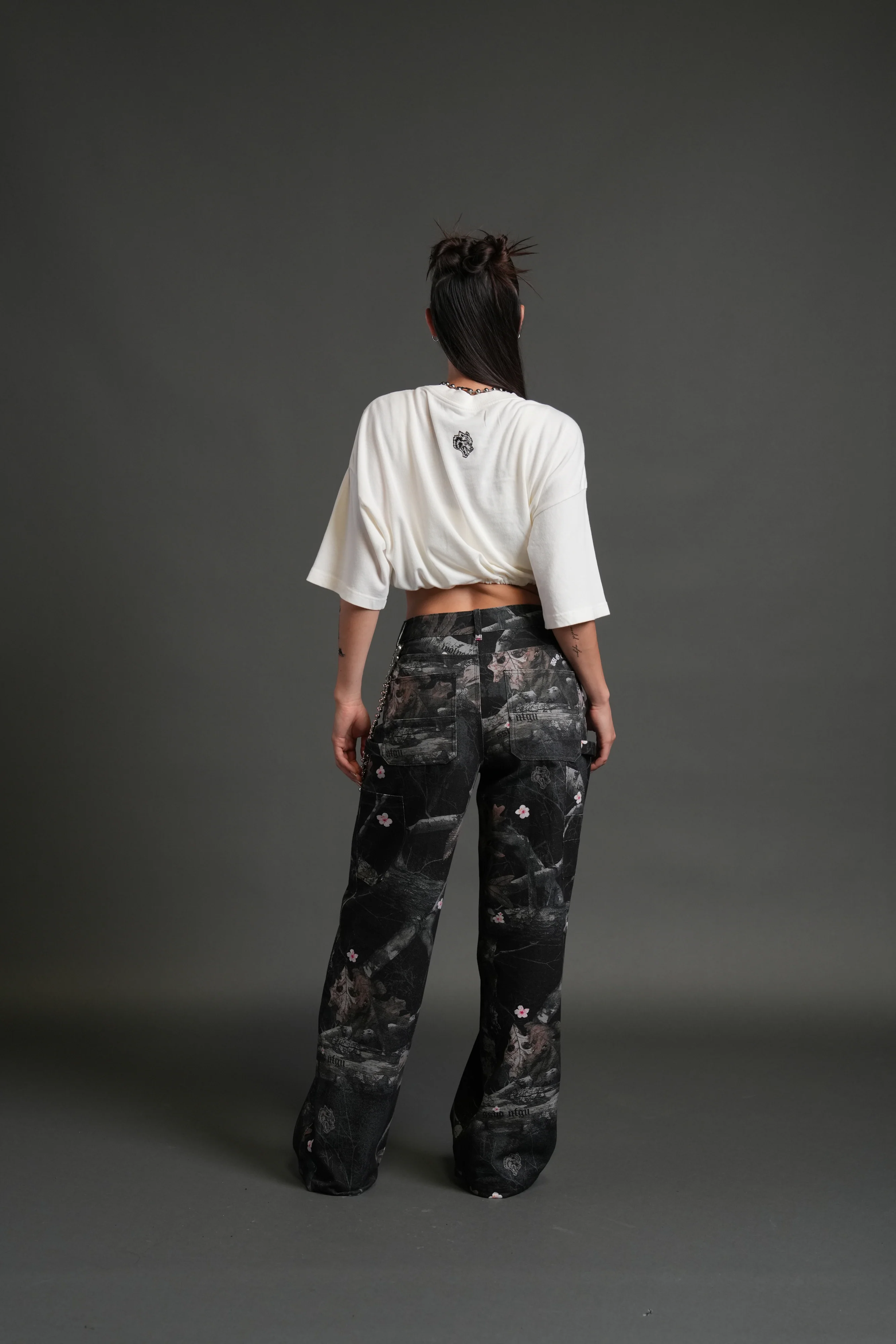 Forged From Iron Bungee Cropped Tee in Cream - Image 6