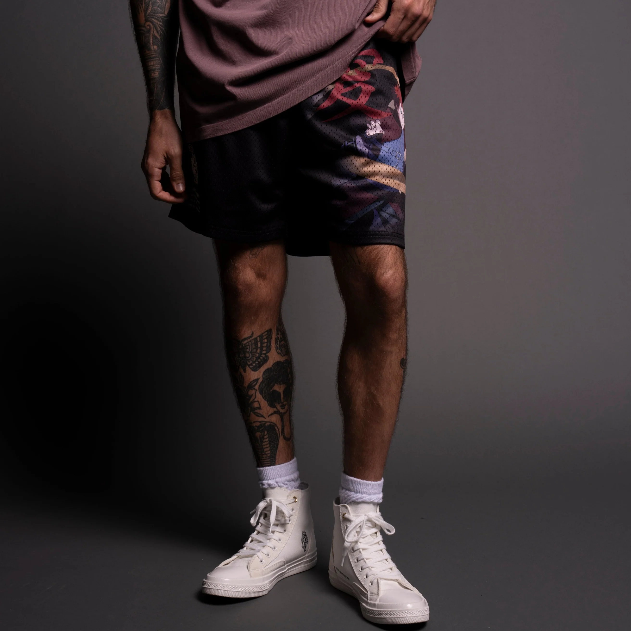 Gaara Mesh Shorts in Black - Image 2
