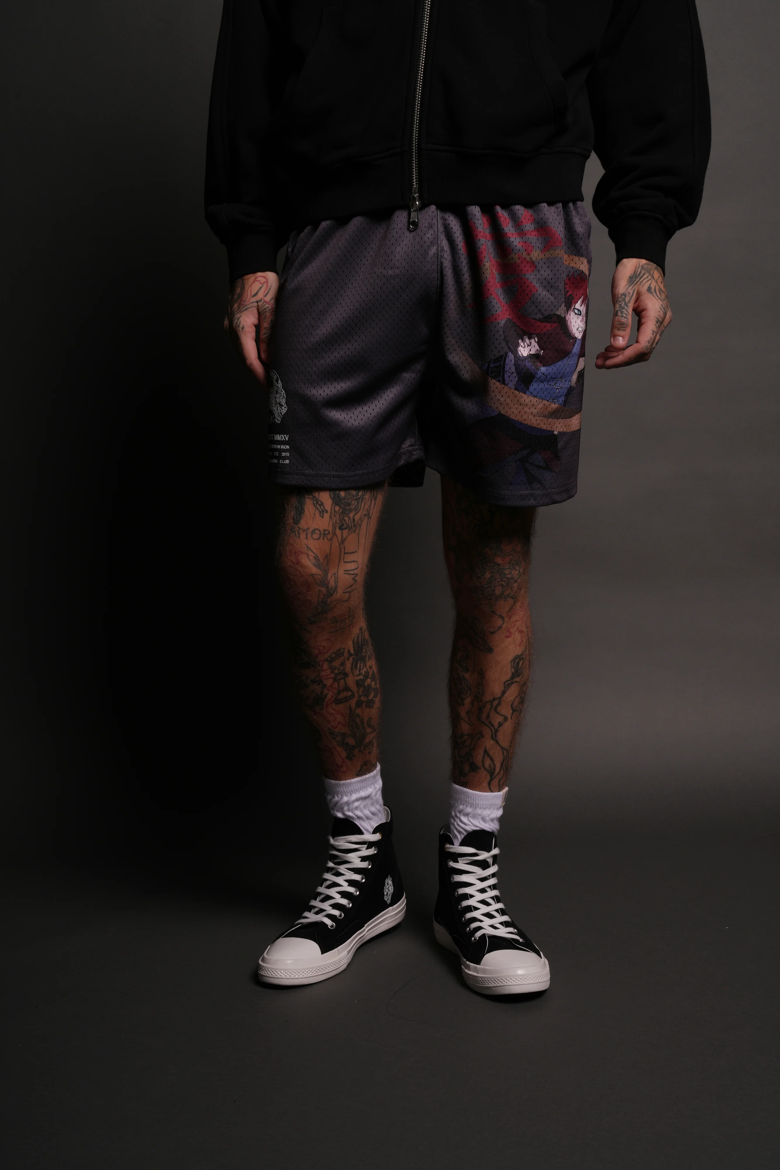 Gaara Mesh Shorts in Wolf Gray - Image 2