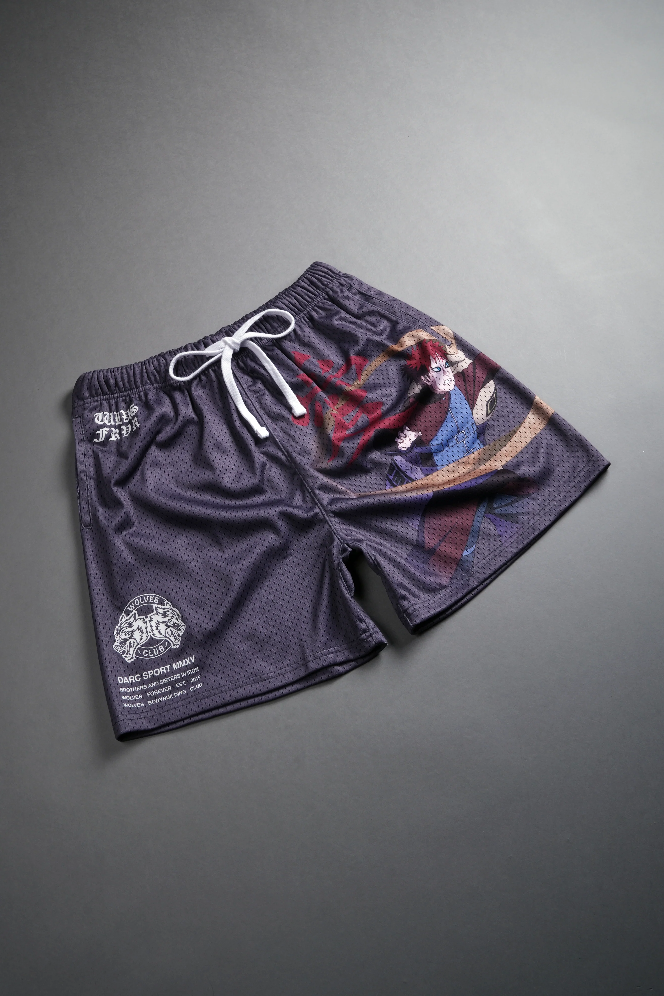 Gaara Mesh Shorts in Wolf Gray - Image 6