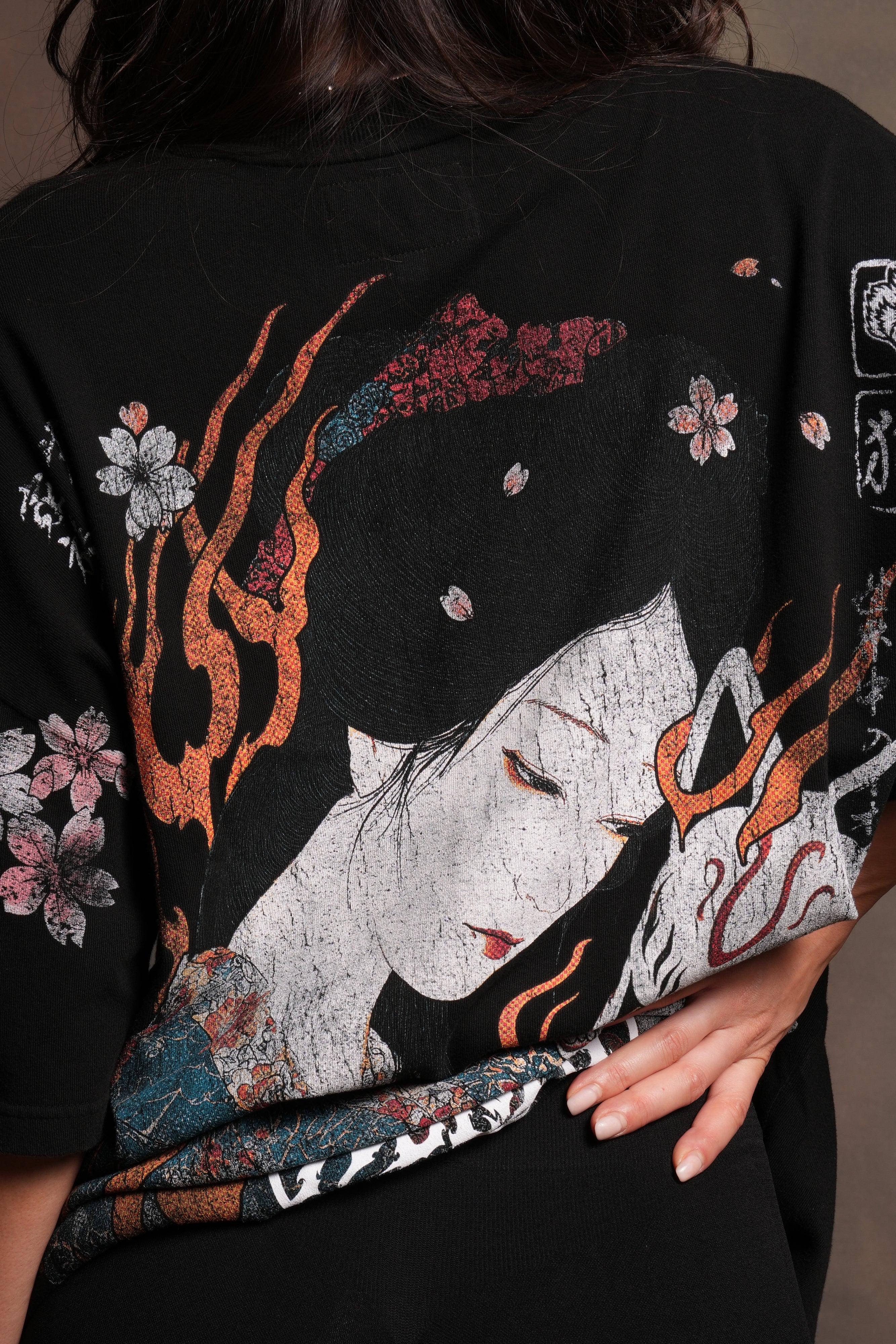 Geisha Inferno Side-By-Side Series Premium Tee in Black - Image 8