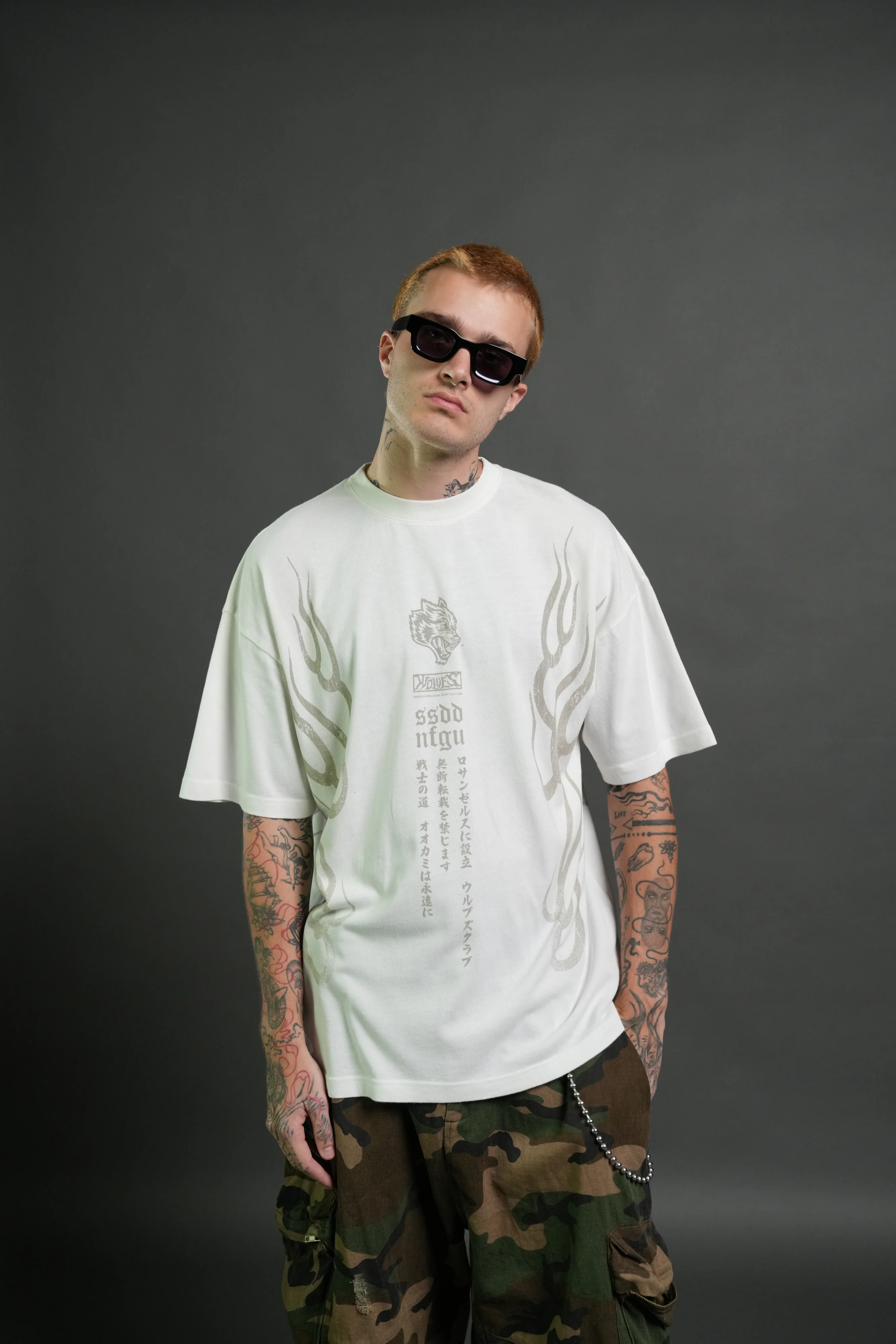 Gyomei Forever Premium Oversized Tee in Cream - Image 2