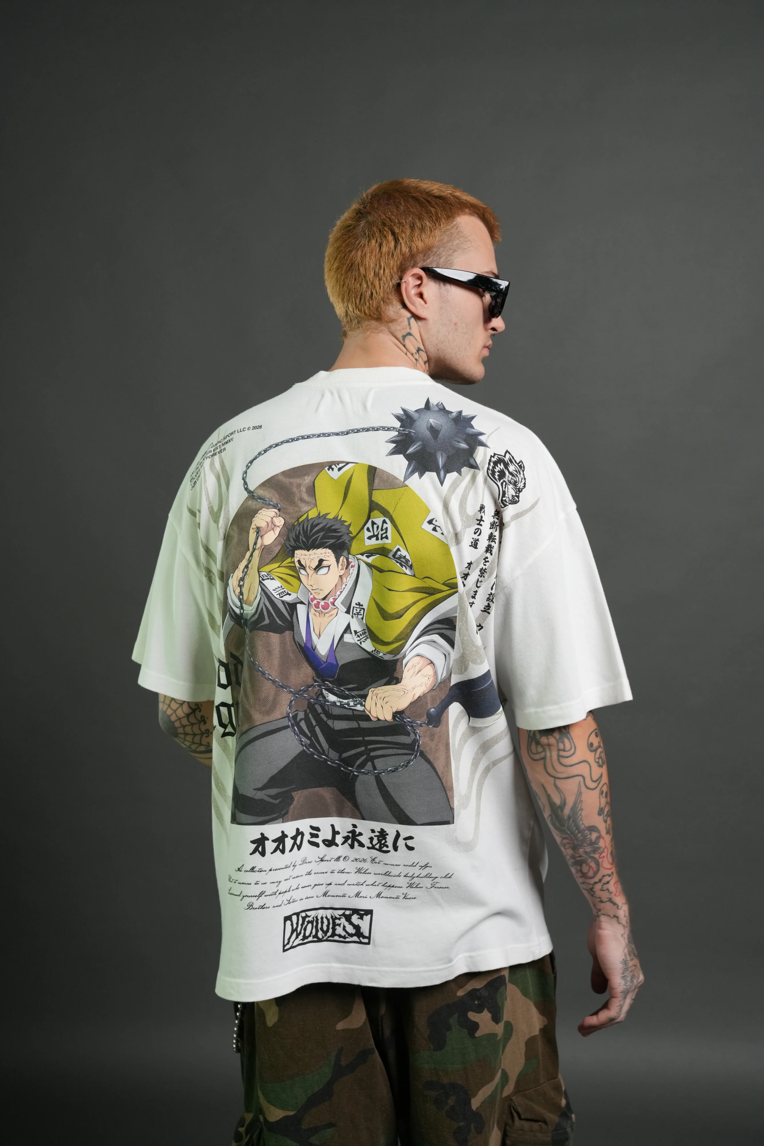 Gyomei Forever Premium Oversized Tee in Cream - Image 4