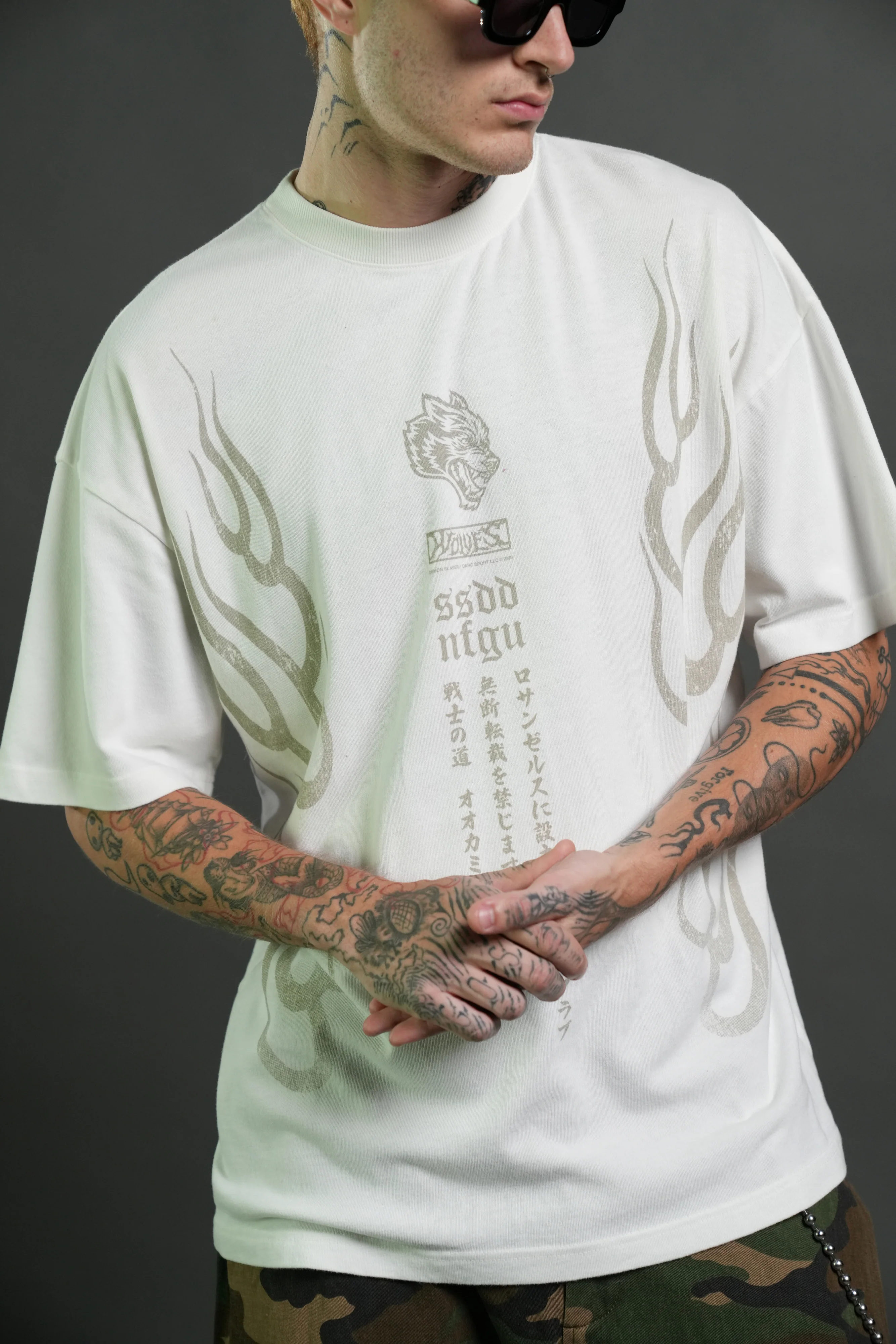 Gyomei Forever Premium Oversized Tee in Cream - Image 7