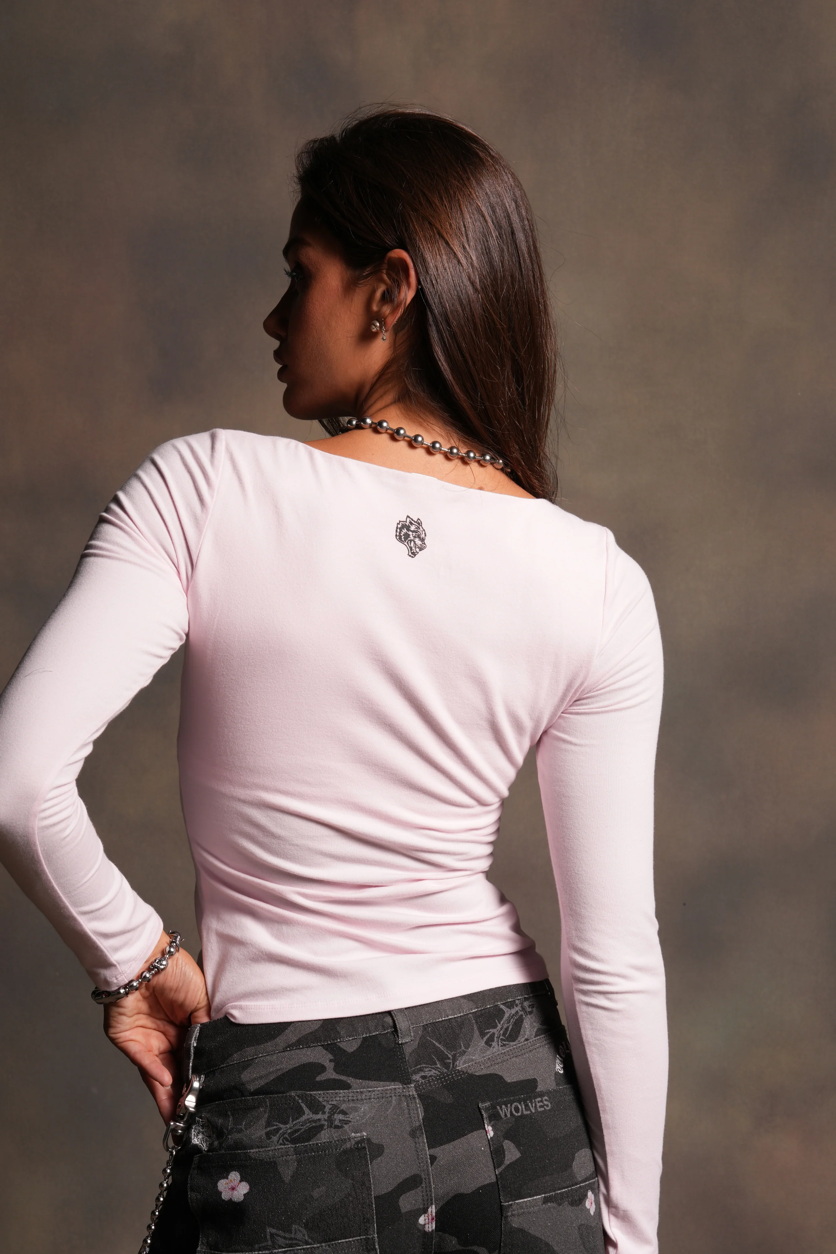 H-D Chopper Solay Eden Squareneck Ls in Blush Pink - Image 2