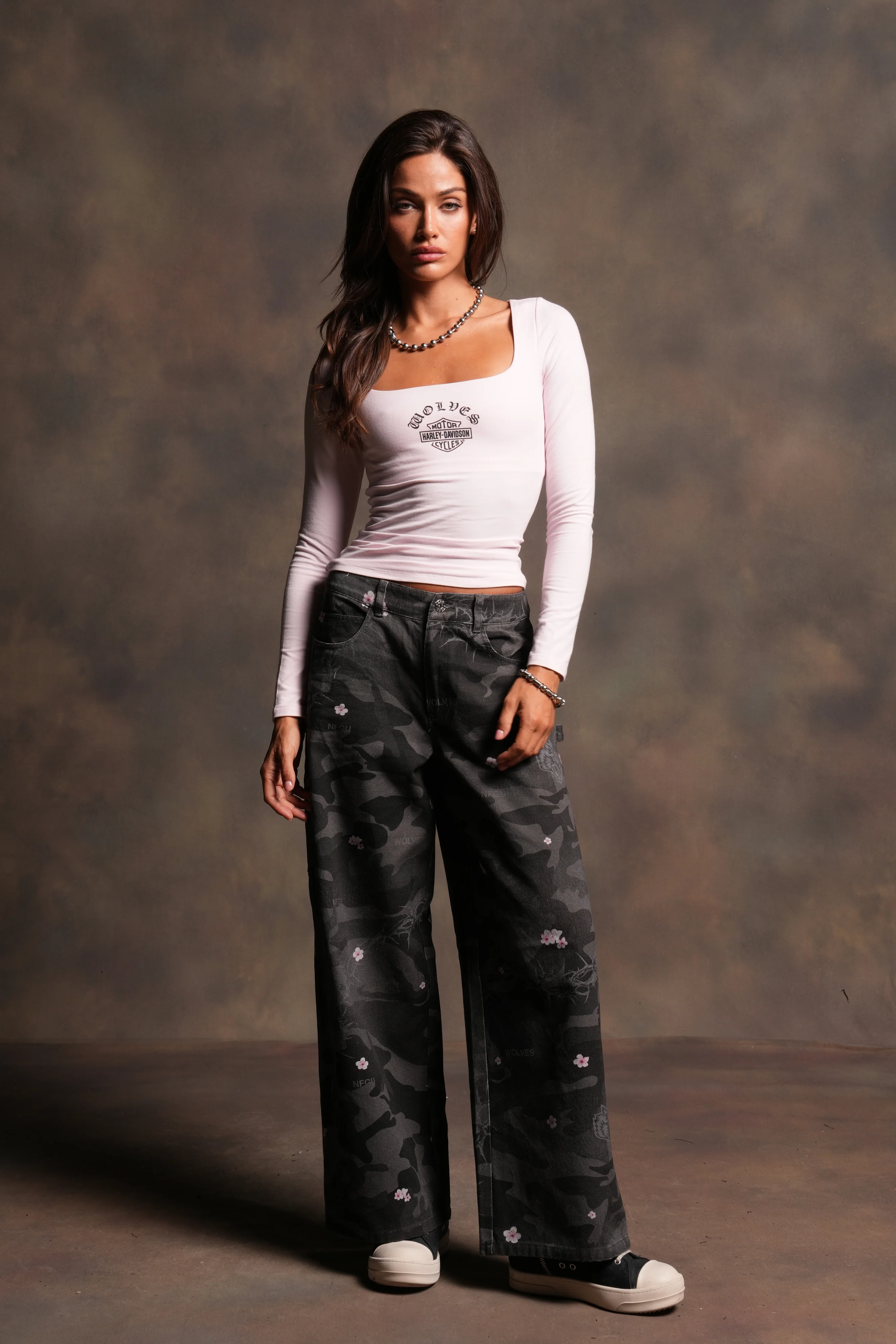 H-D Chopper Solay Eden Squareneck Ls in Blush Pink - Image 3
