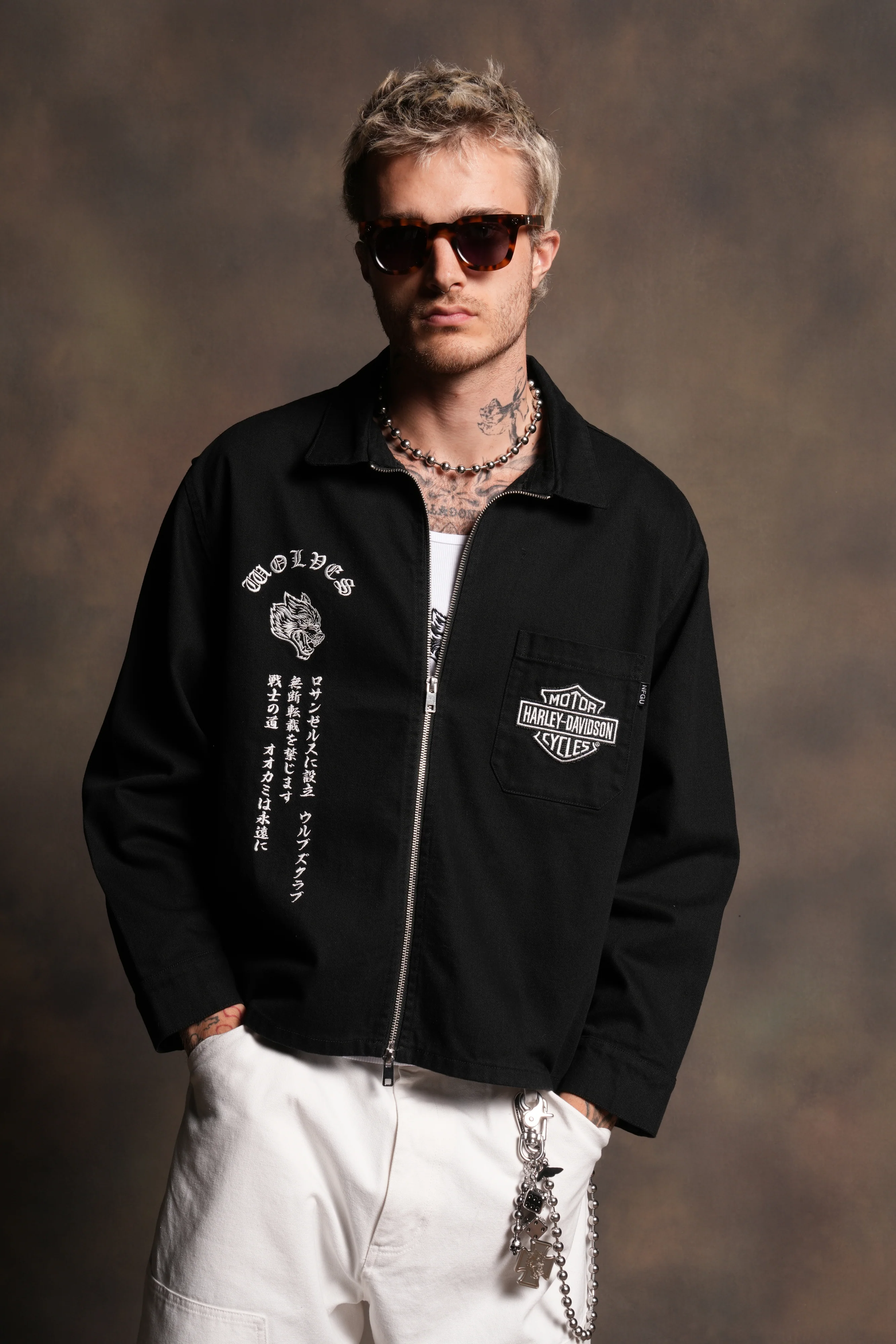 H-D Wolves Inferno Ls Vince Shirt in Black - Image 4