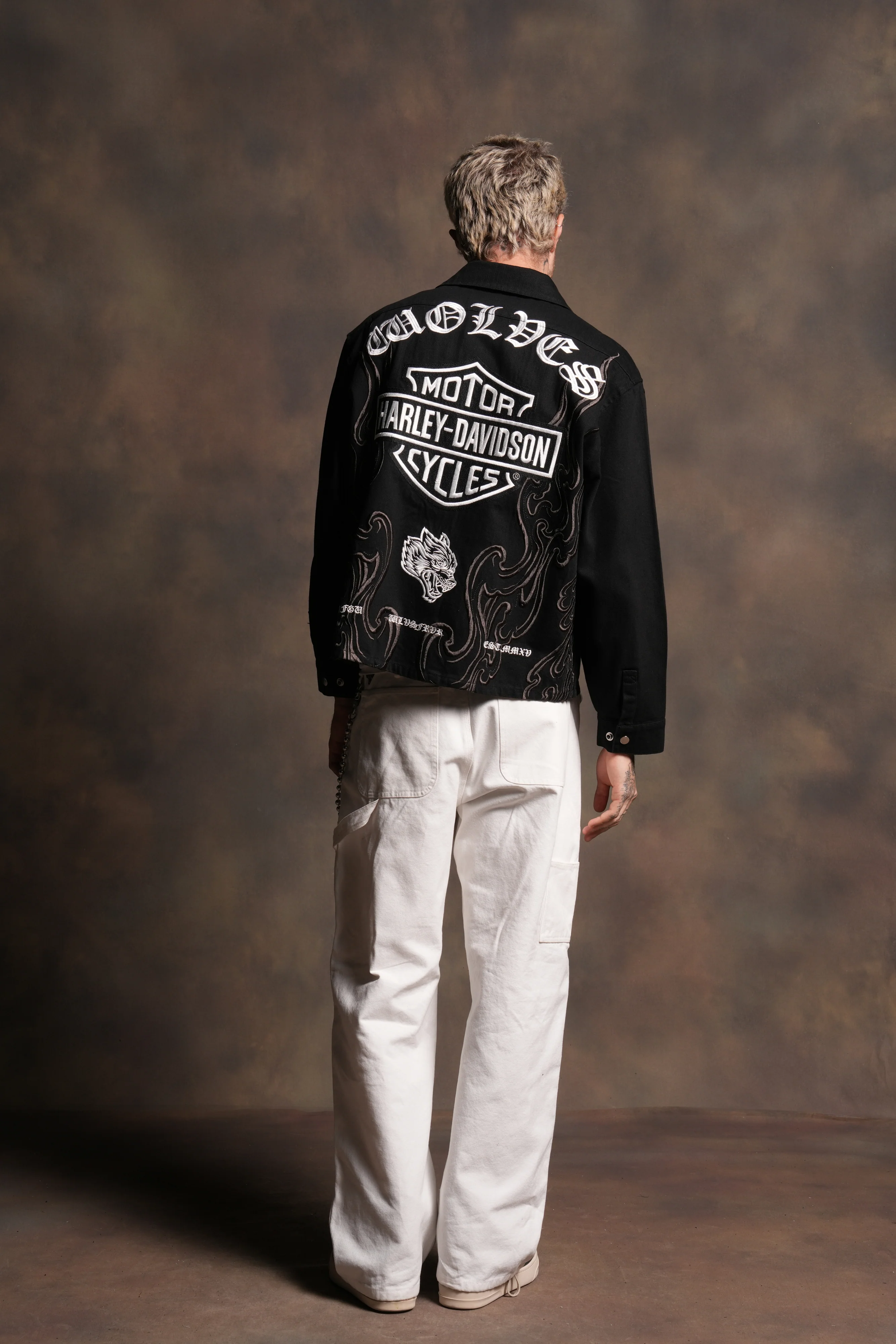 H-D Wolves Inferno Ls Vince Shirt in Black - Image 6