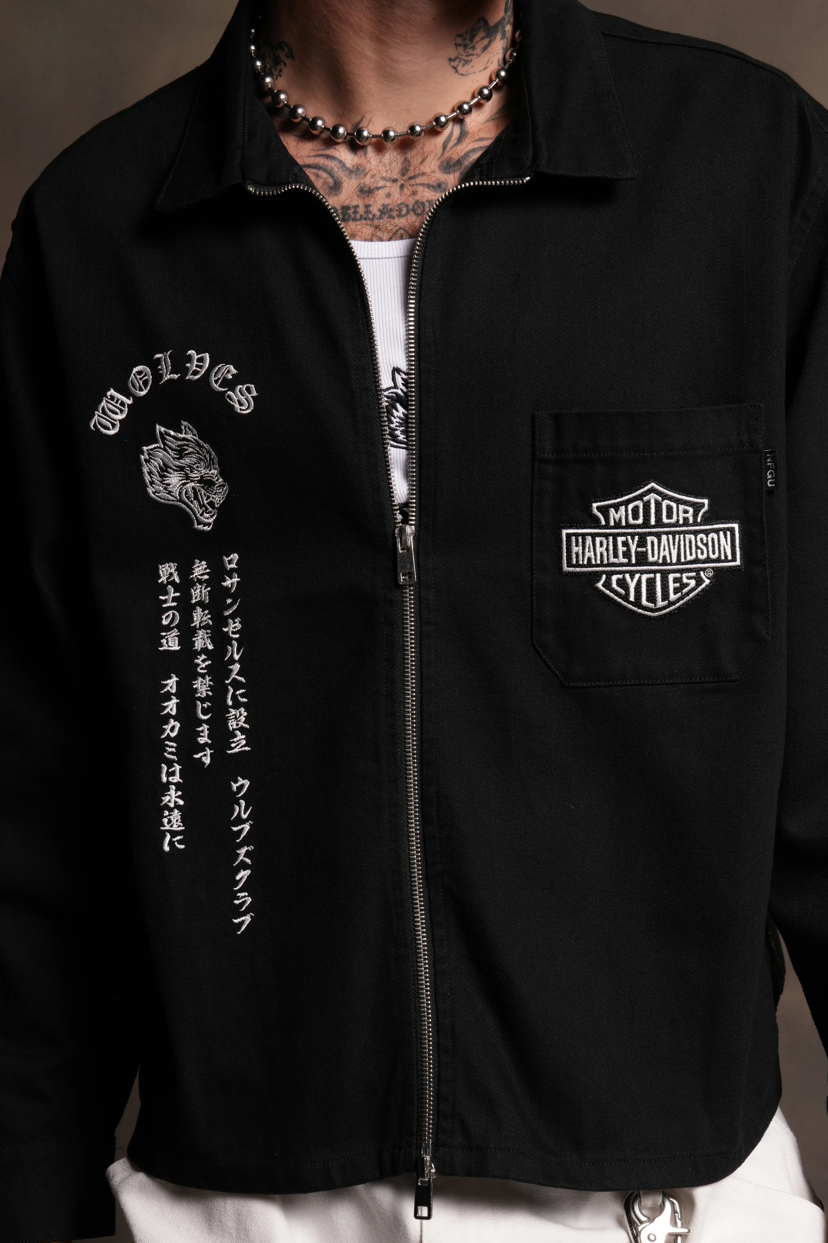 H-D Wolves Inferno Ls Vince Shirt in Black - Image 7