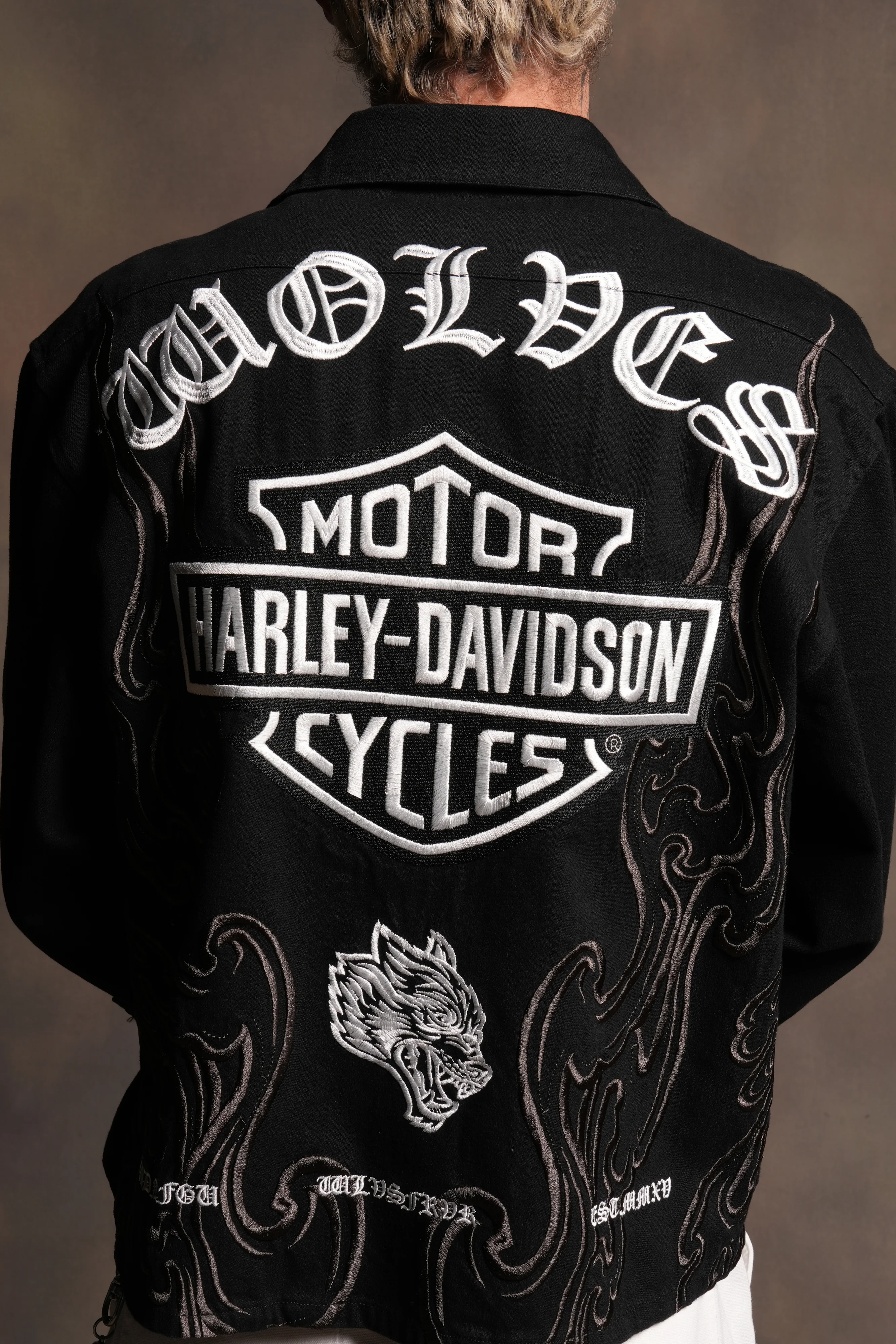 H-D Wolves Inferno Ls Vince Shirt in Black - Image 8